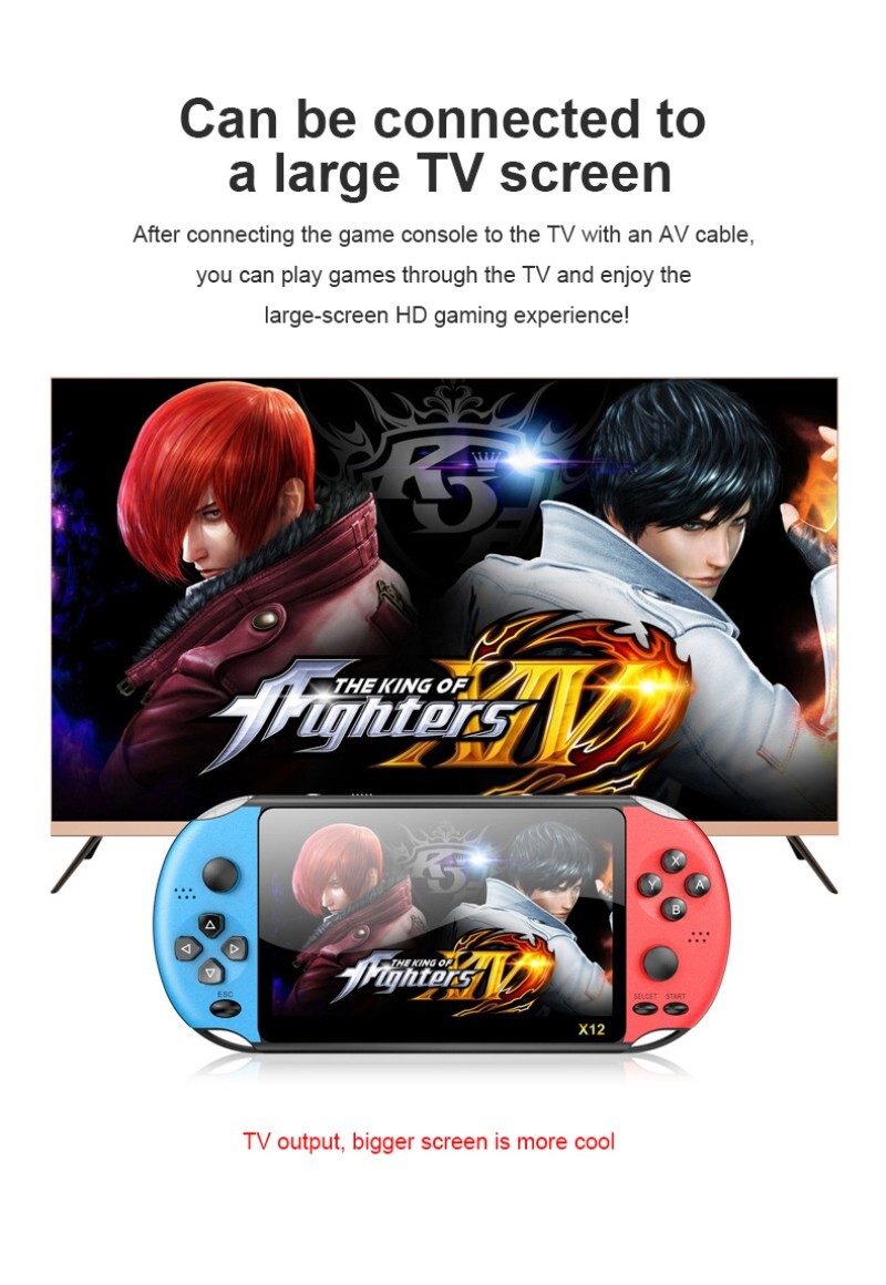 Portable Console 2000 Built-In Games TV Connection Retro Classic 5 Inch