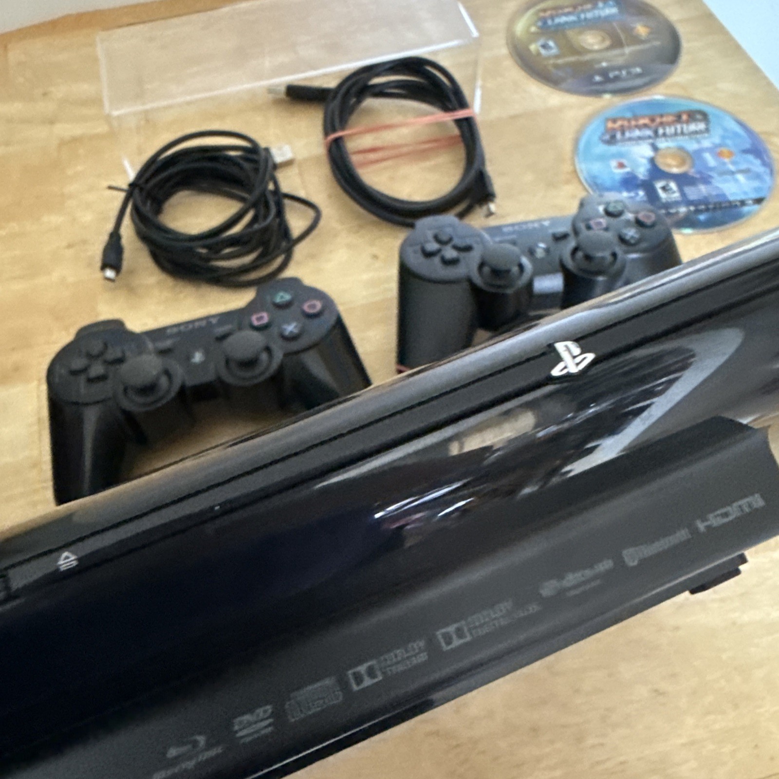Sony Playstation 3 PS3 Super Slim 250GB CECH-4001B Console Bundle 6 Games