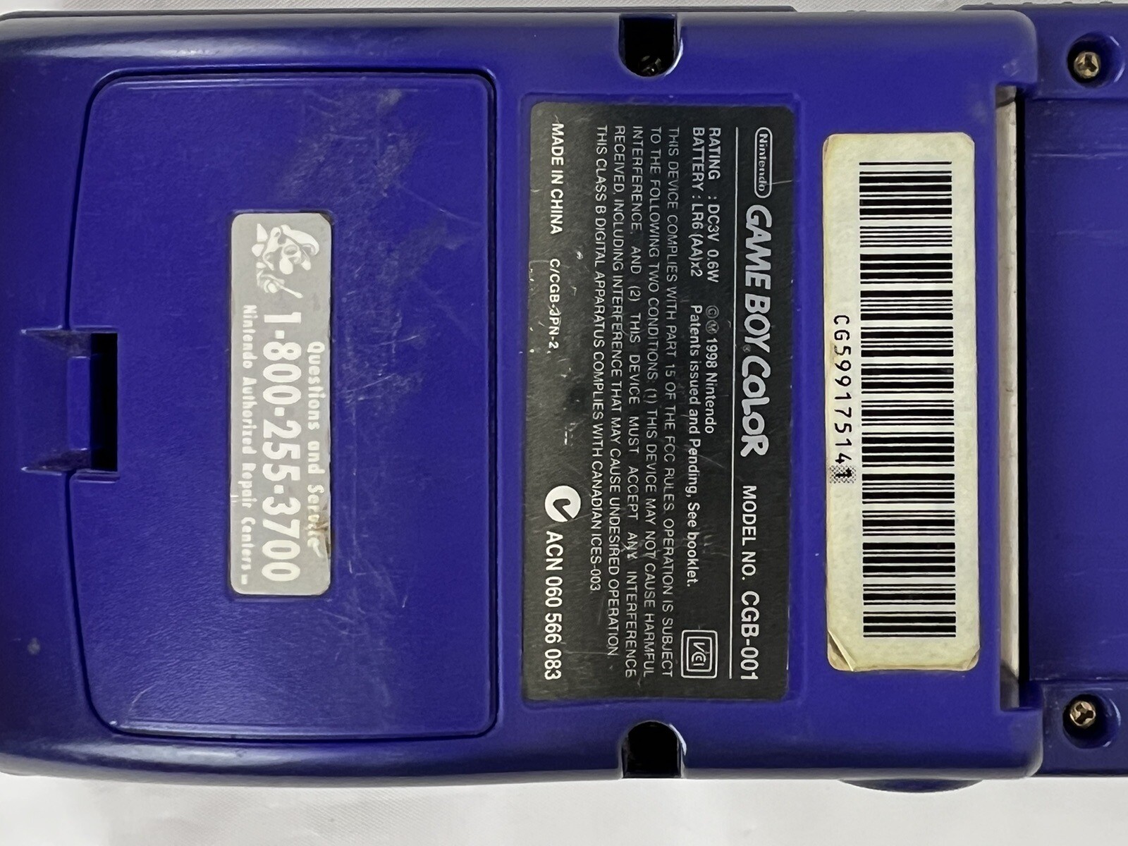 Game Boy Color Main Unit Operation Black to Purple Working 70227655943