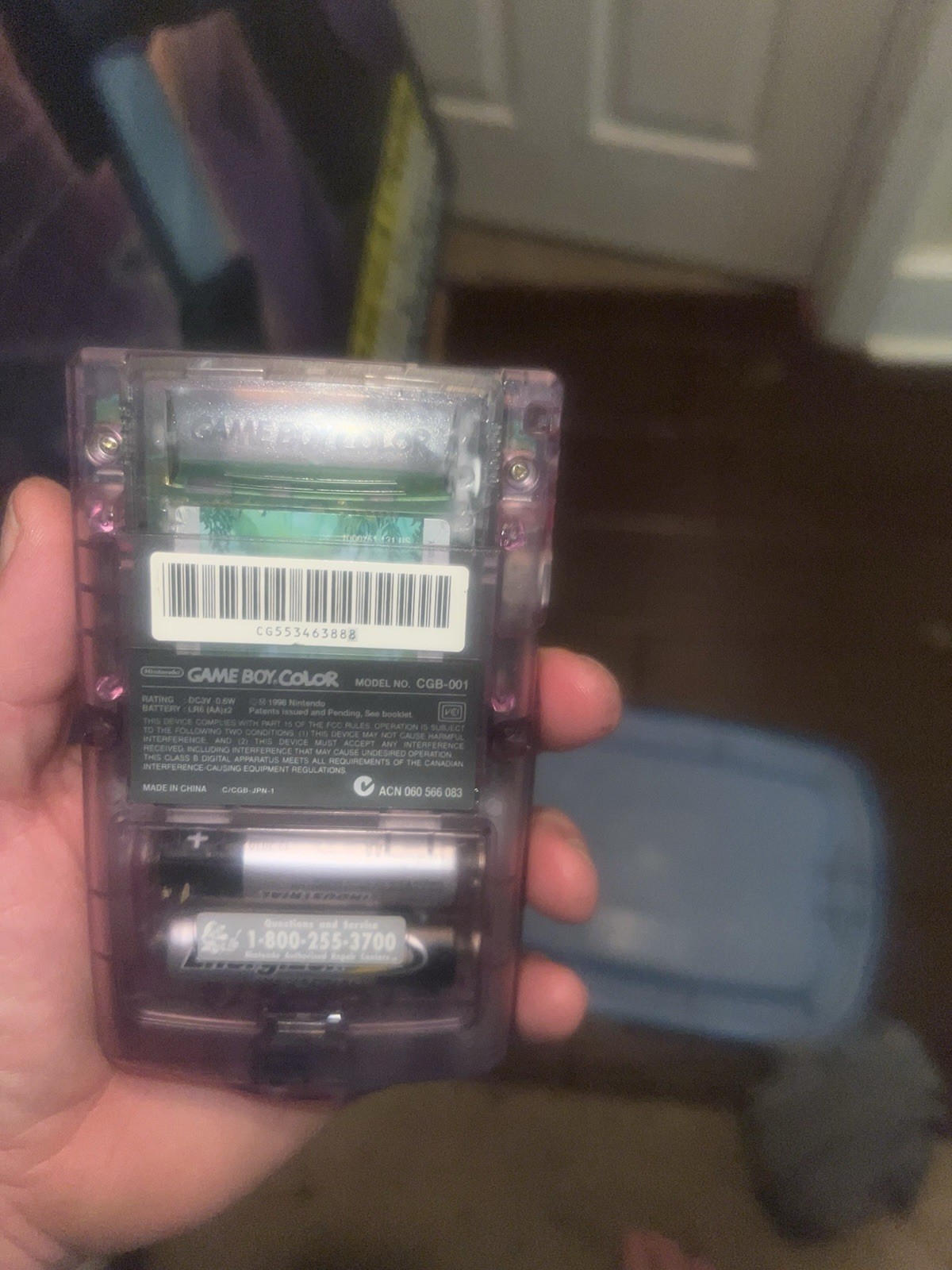 Nintendo Gameboy Color GBC Atomic Purple CGB-001 Handheld System Complete in Box