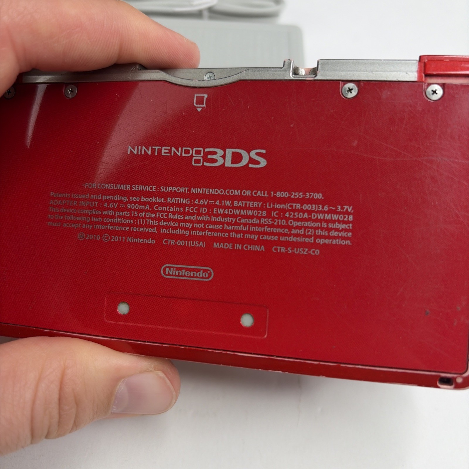Nintendo 3DS System – Red Region USA, Charger US Model