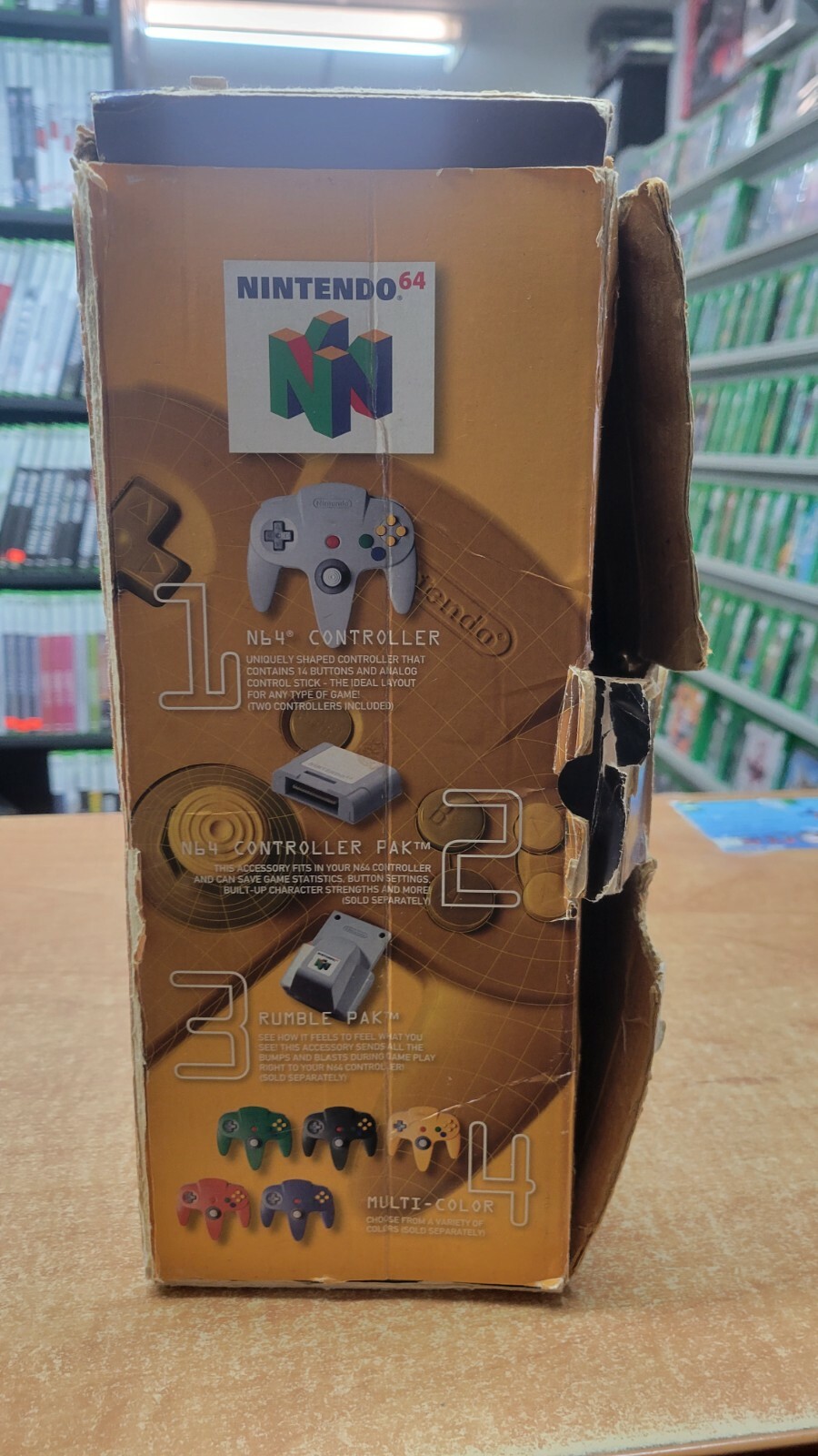 Nintendo 64 N64 Original Gray ConsoleIn Box Atomic Purple Tested & Working