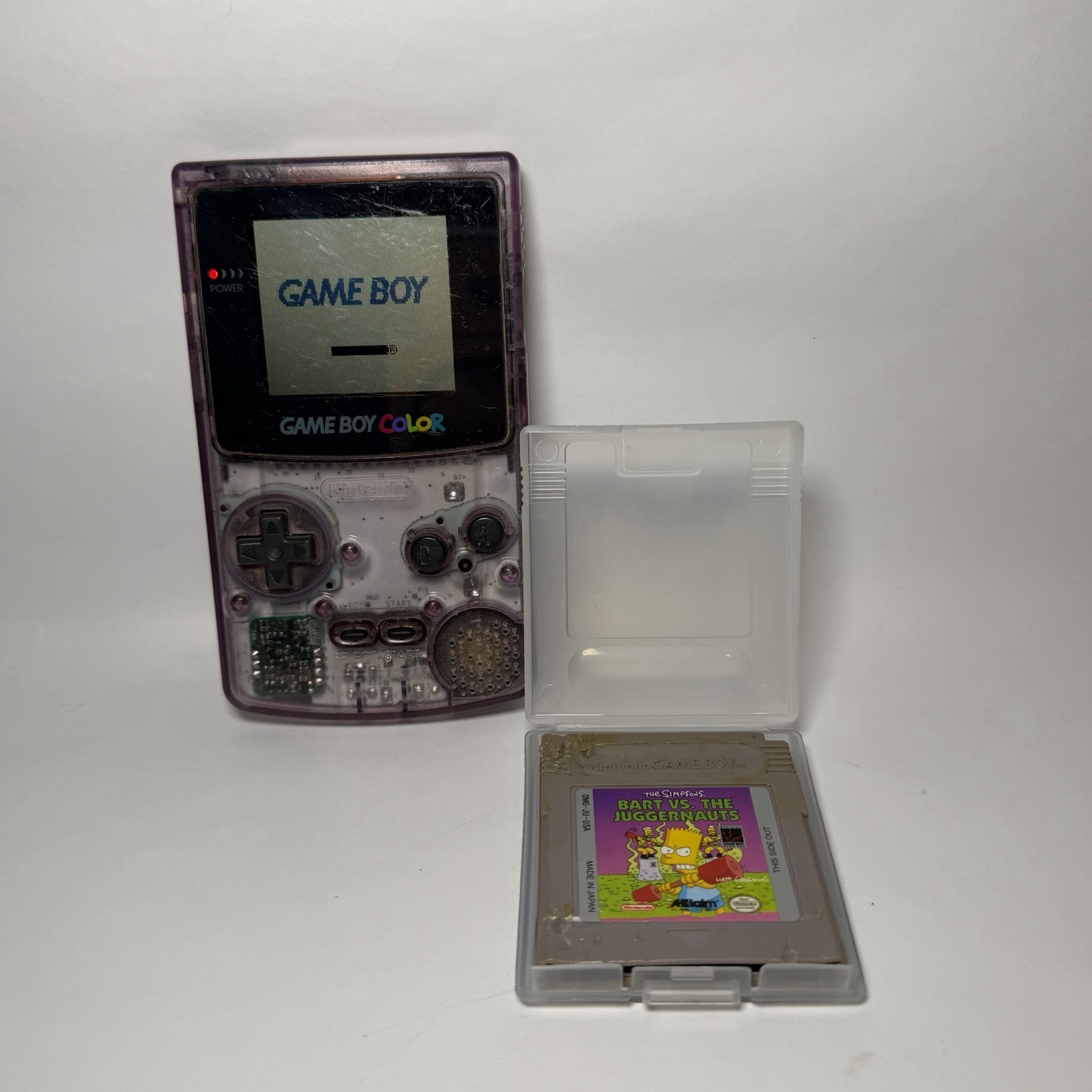 Nintendo Game Boy Color Clear Atomic Purple Console Tested & Working Used