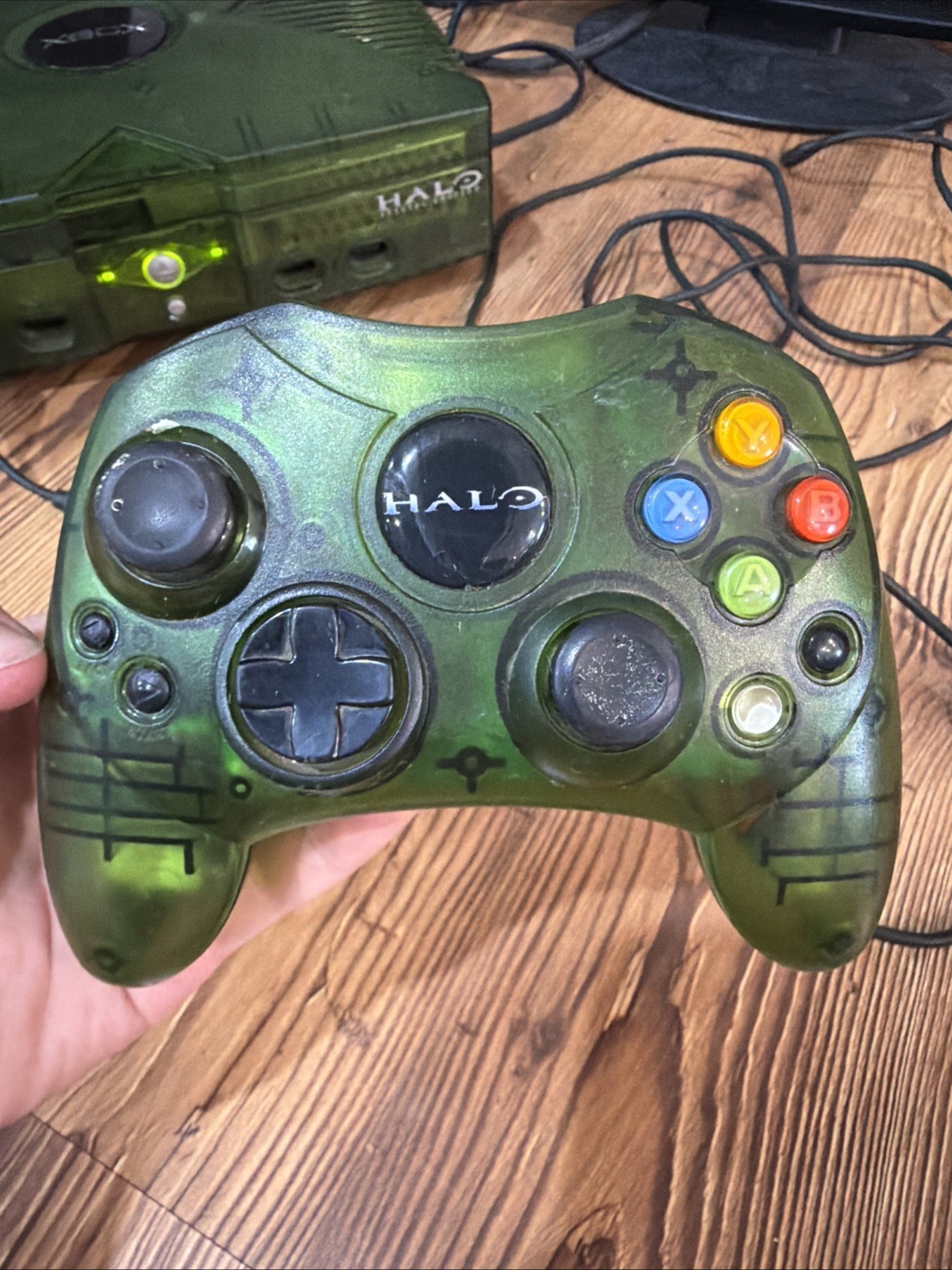 Microsoft Original Xbox Halo Special Edition Console Green Bundle Tested Works!1