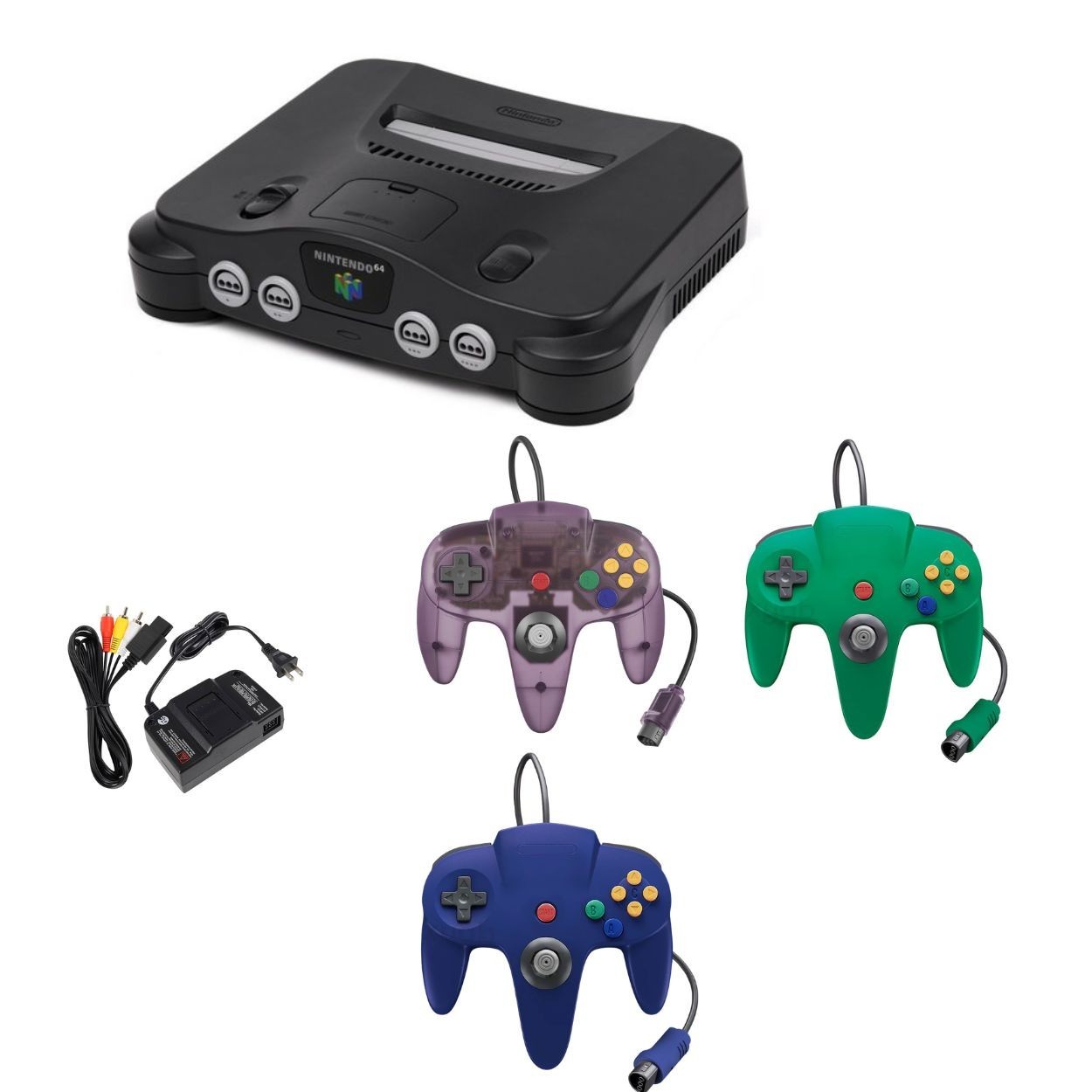 Nintendo 64 Console Bundle | Pick Controllers | Includes Cords + 1-Year Warranty