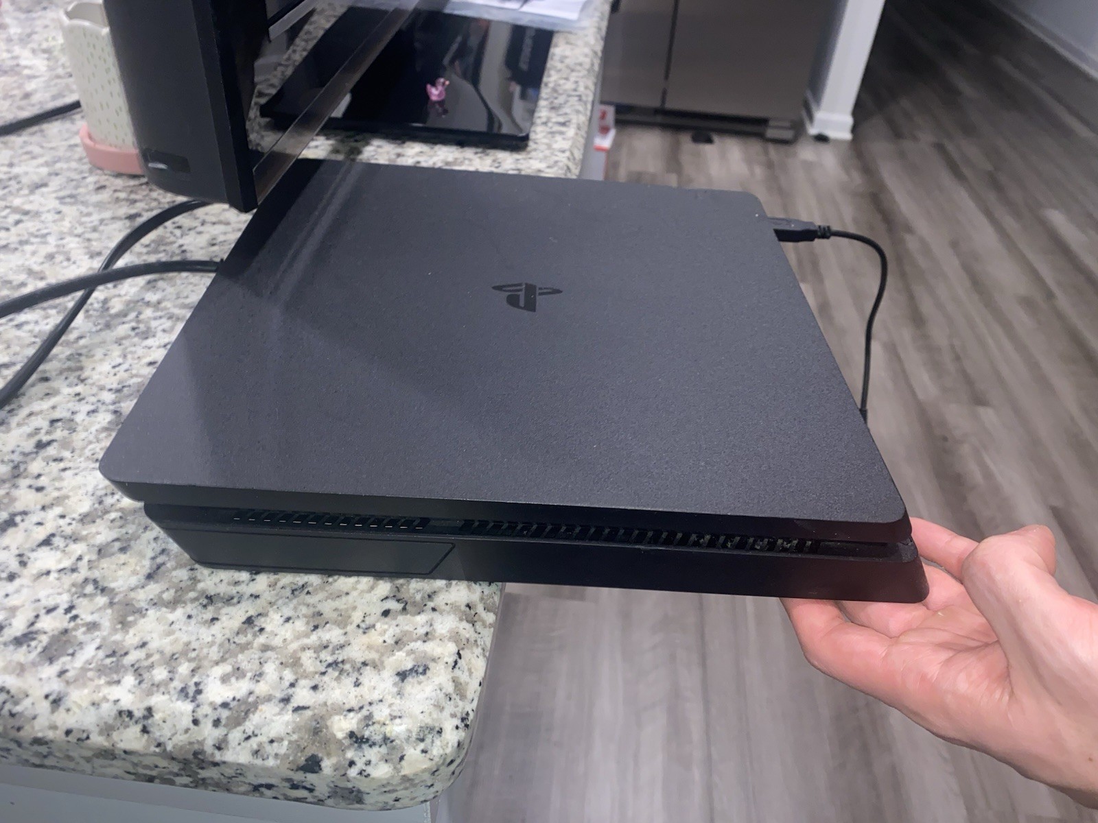 Sony PlayStation 4 Slim 500GB Console CUH-2215A Tested W/ Gold Controller/Games