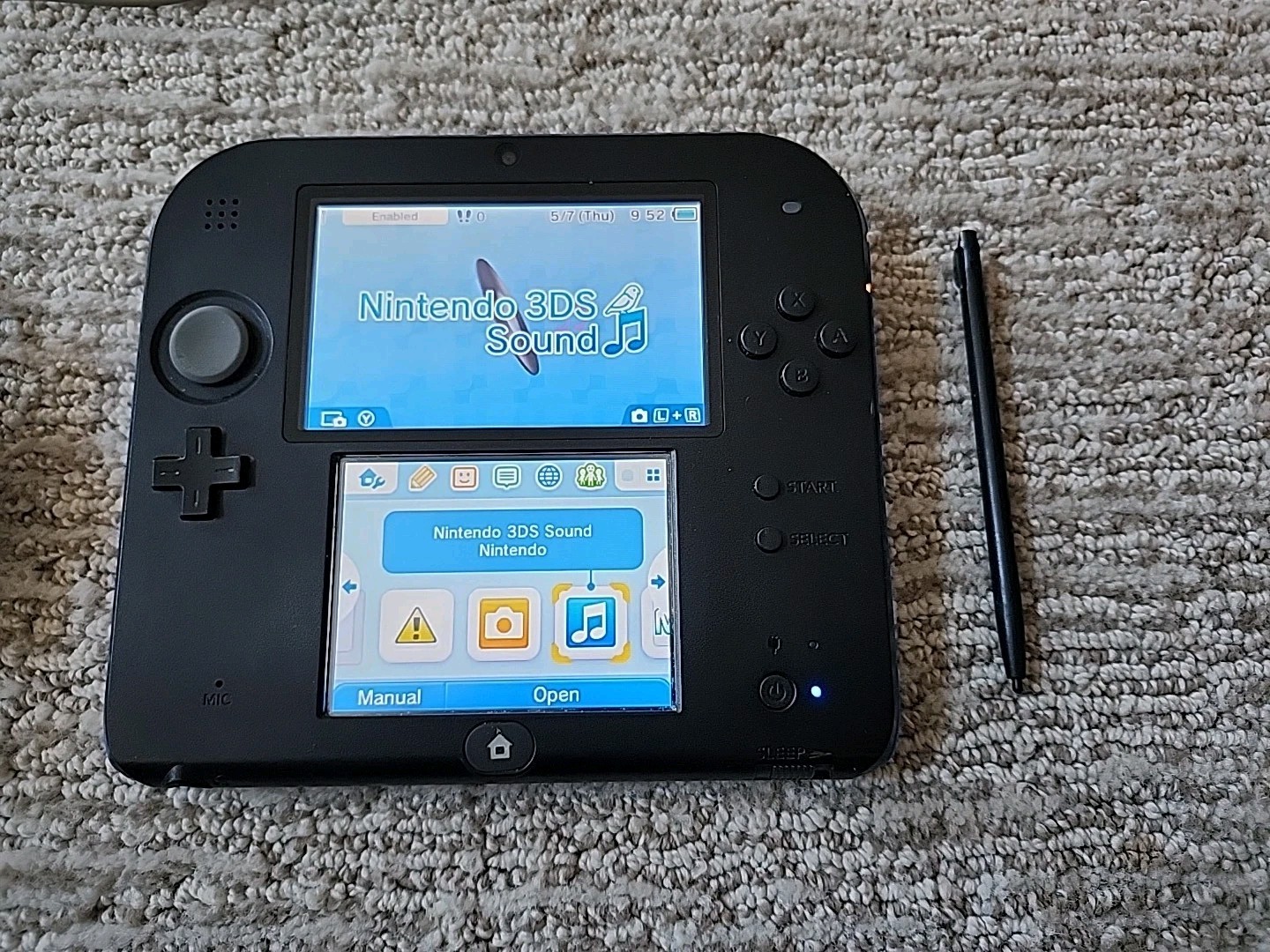 Nintendo 2DS Black/Blue Console w/ Charger, 8 GB SD Card, & Smash, Ships TODAY!