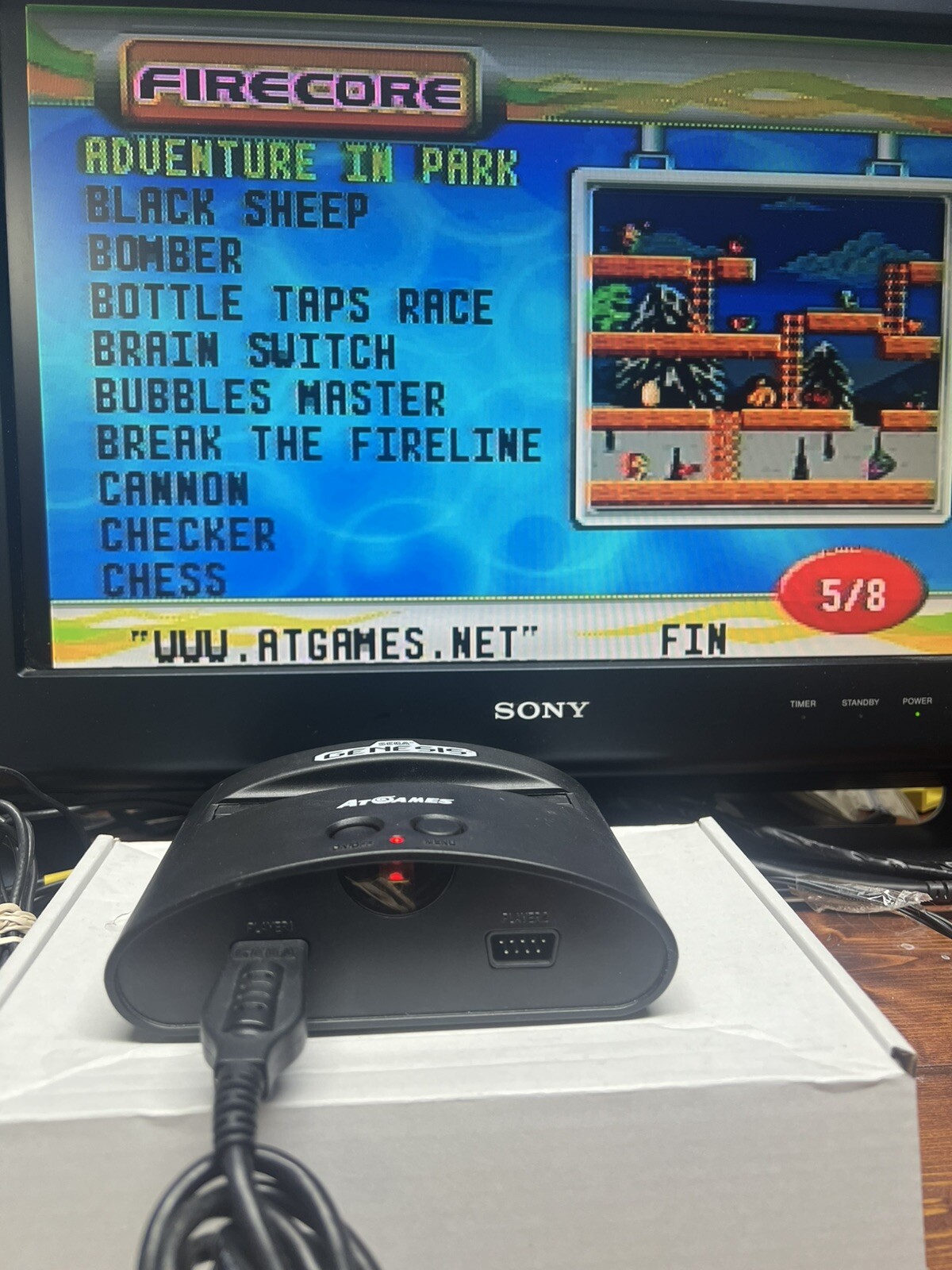 Sega Genesis Mini At Games Console w/ 80 Built-In Games + 7 Games, – TESTED