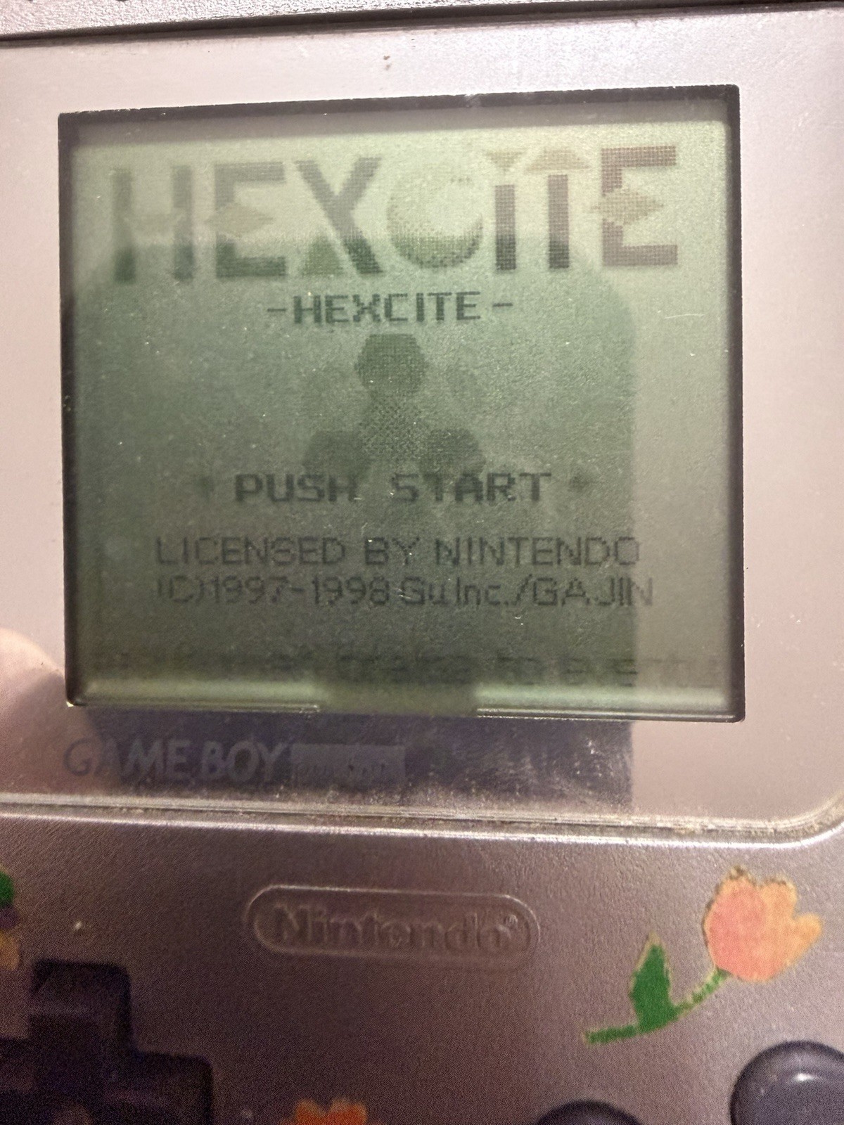Nintendo Game Boy Pocket Silver MGB-001 Fully Tested Working + Hexcite Game