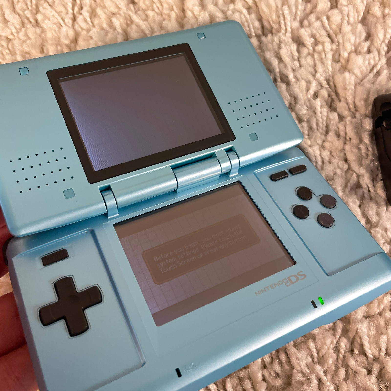 Nintendo DS Original OG Turqoise Blue Handheld Console NTR-001 Tested