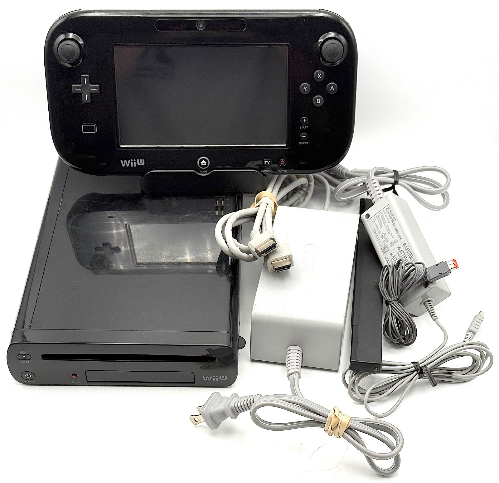 Nintendo Wii U 32GB Black Console WUP-101(02) Complete System w/ Gamepad & Cords