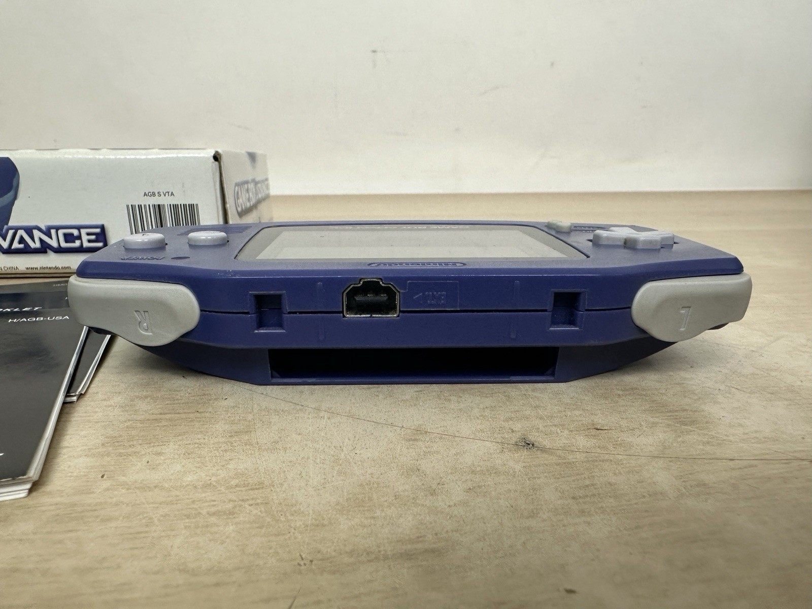 Nintendo Game Boy Advance AGB-001 Indigo Purple GBA Complete in Box CIB – WORKS!