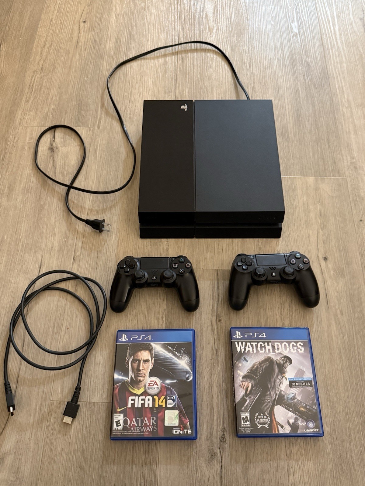PlayStation 4 Console 500 GB (TESTED) – Includes Controllers, 2 Games, HDMI Cord
