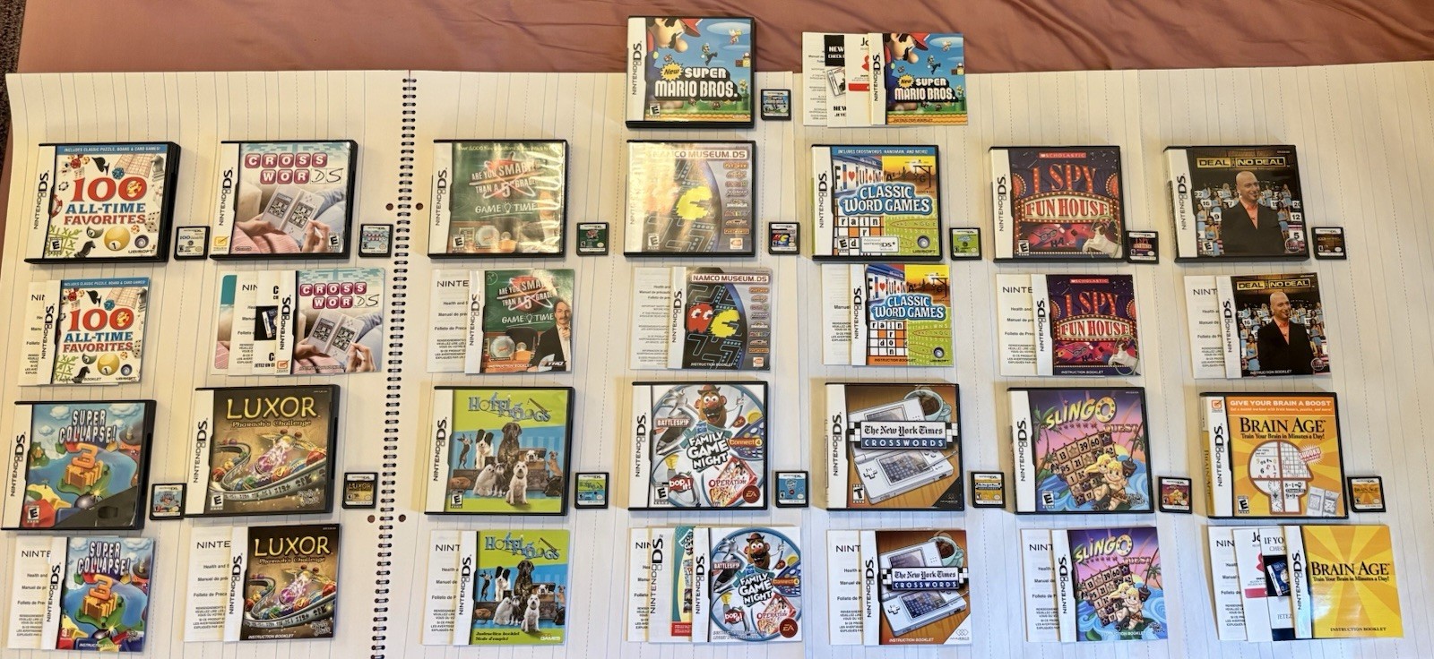 Nintendo DSi Blue Complete CIB Huge Bundle 15 Games Tested Matching Serials