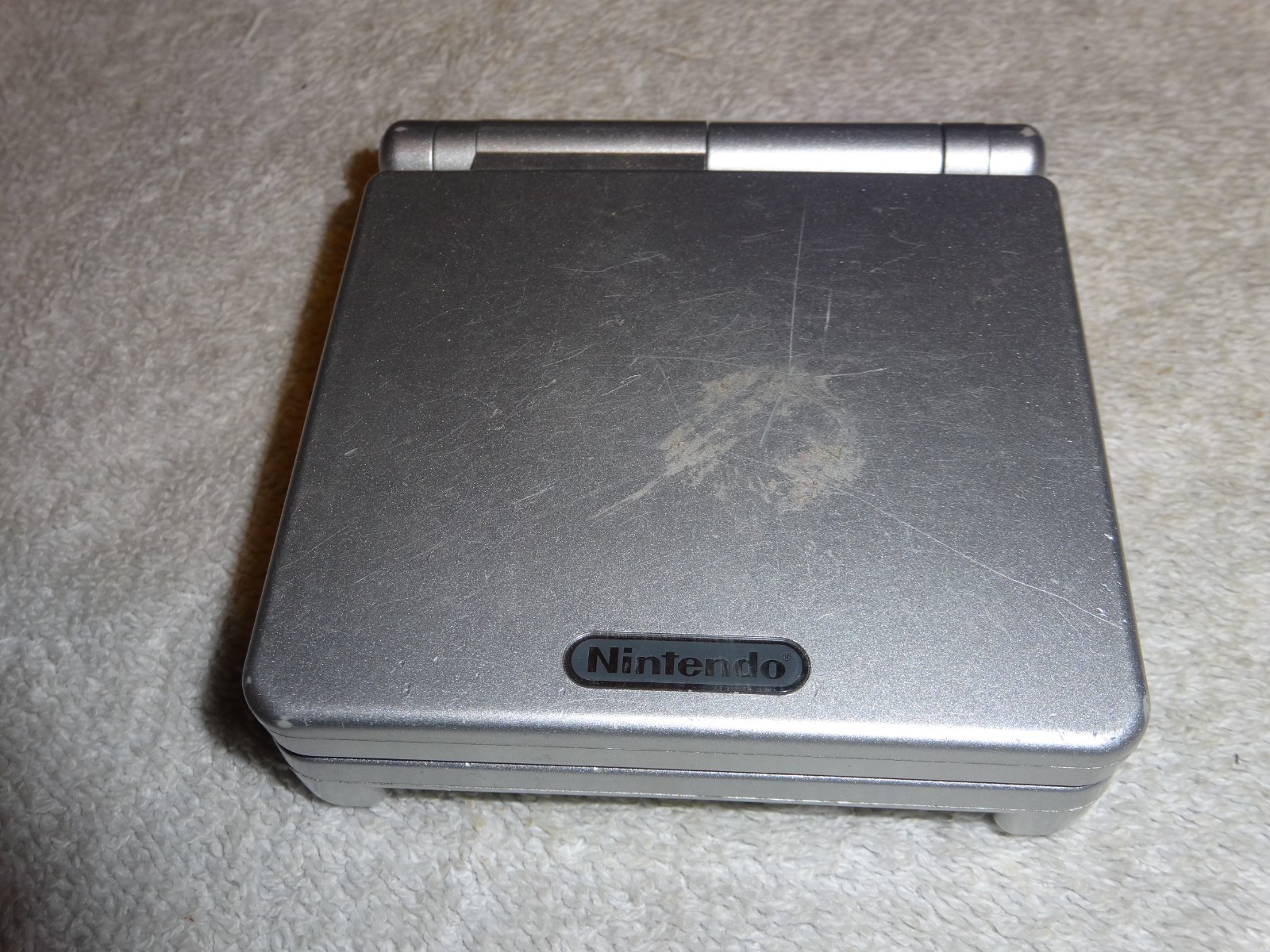 LOT OF 2 Nintendo Gameboy Advance SP bundle Metal Silver Handheld untested WOW!!