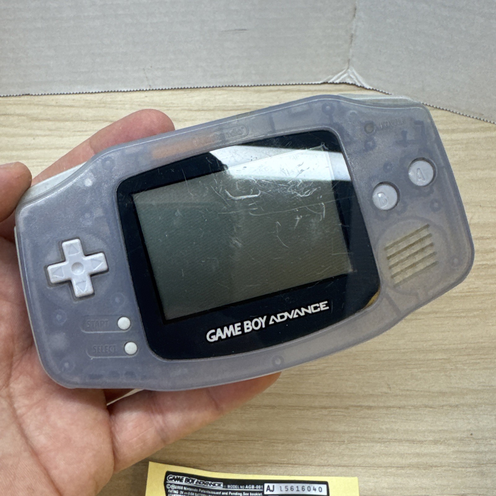 Nintendo Game Boy Advance Custom IPS V3 Backlit 720×480 Clear Black Purple