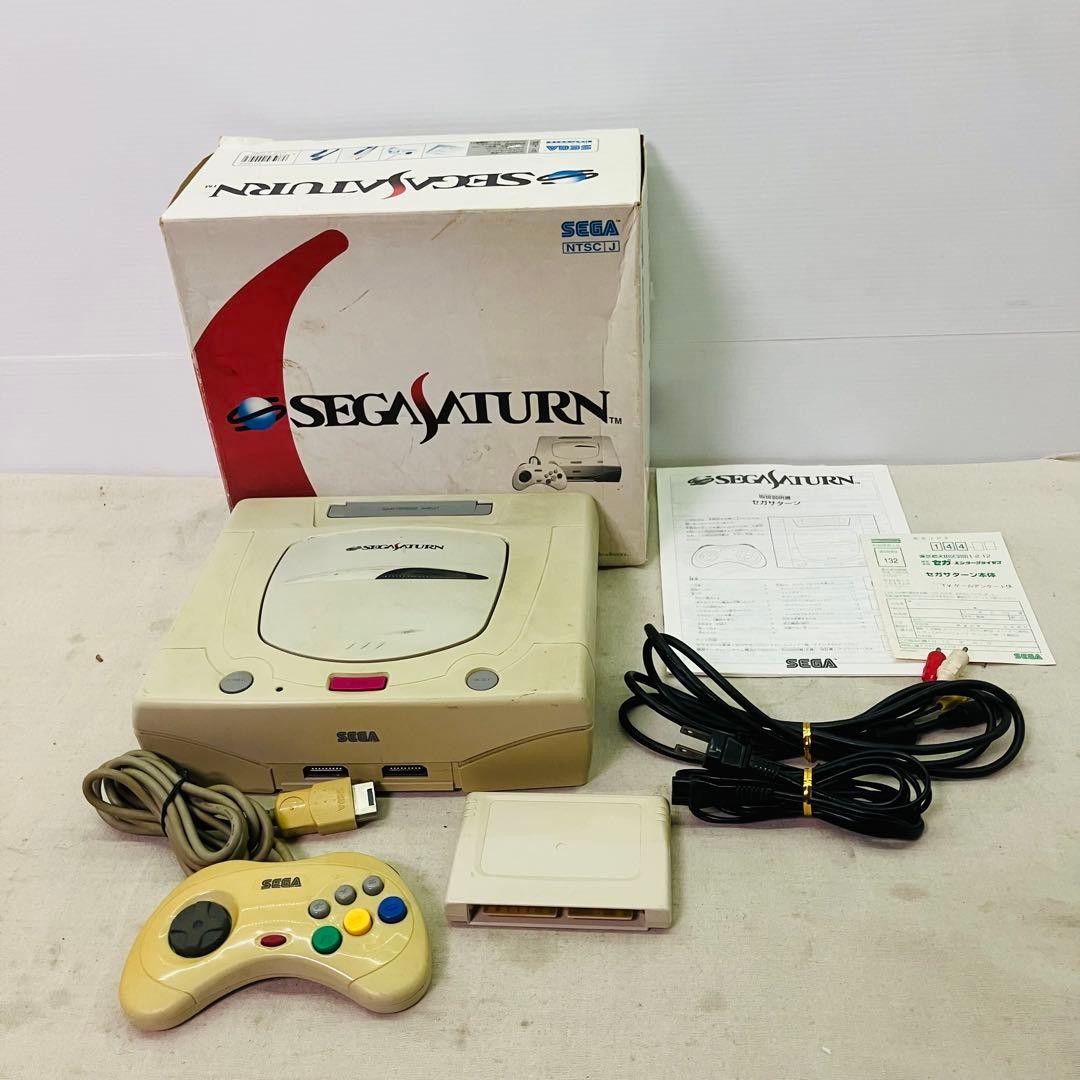 SEGA Saturn HST-3220 Console Boxed Set Controller Tested