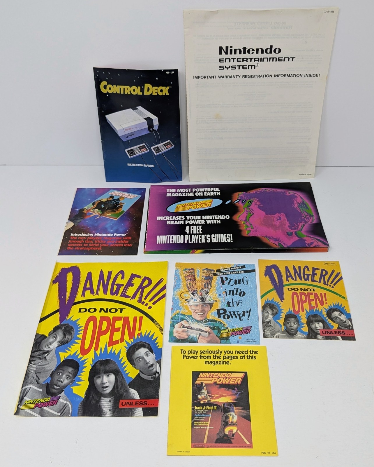Nintendo NES Control Deck Console Bundle w/ Box, Styrofoam, Manuals, & Mario!