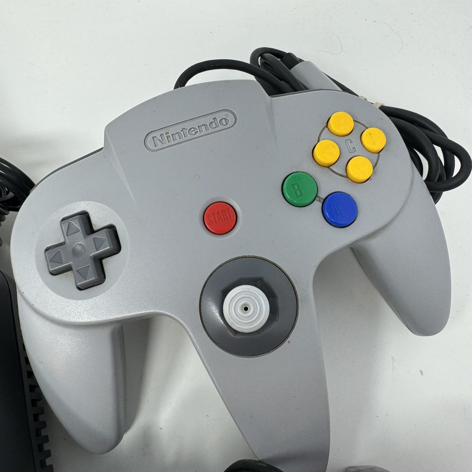 Nintendo 64 N64 Console 2OEM Gray Purple Controllers w/ Game Tested Working