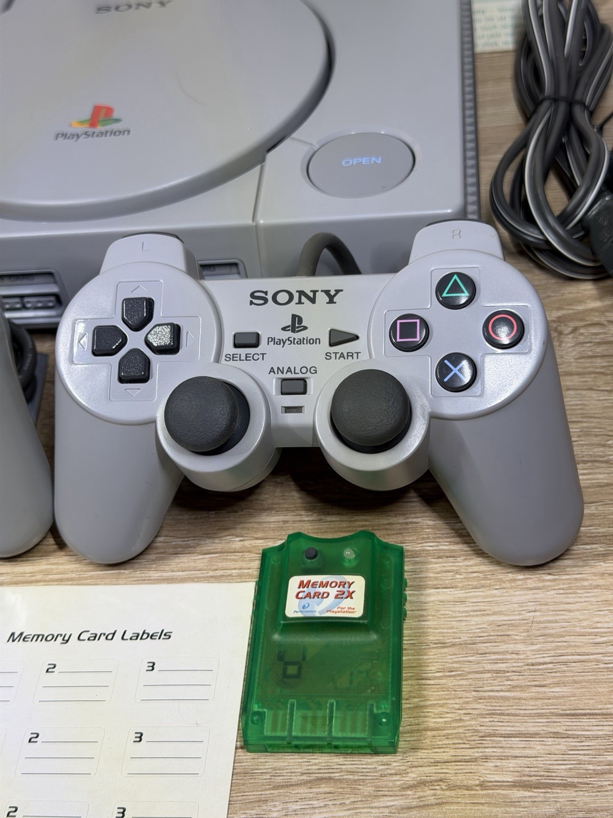 Sony PlayStation 1 PS1 Console Bundle (SCPH-7001) W/ Reg Card Manual & Inserts ✅