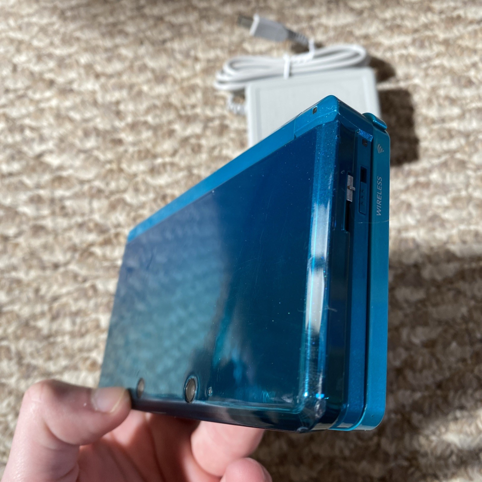 Nintendo 3DS Aqua Blue Handheld Handheld Console System CTR-001 Tested USA