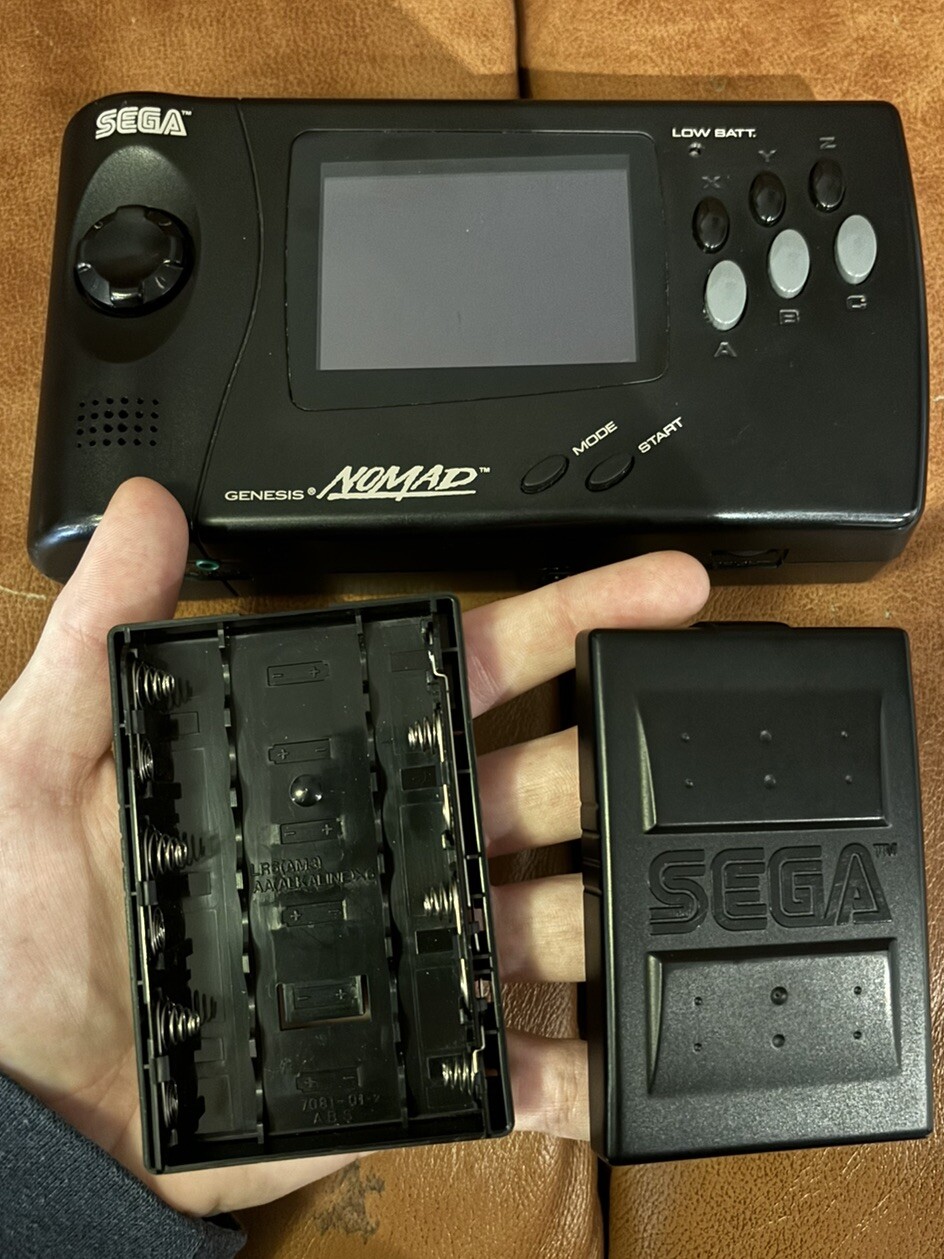 CLEAN! Sega Genesis Nomad With Battery Pack, 12 Games, Accessories, +!