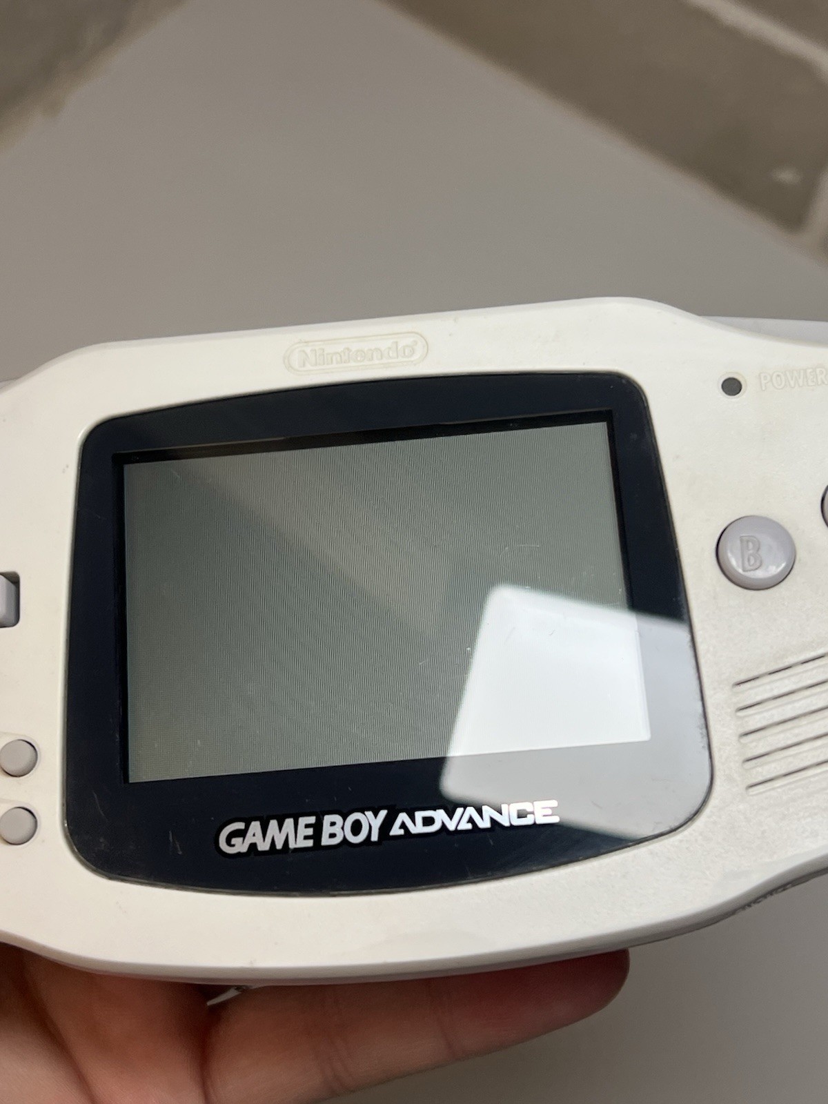 Nintendo Game Boy Advance AGB-001 Handheld White TESTED
