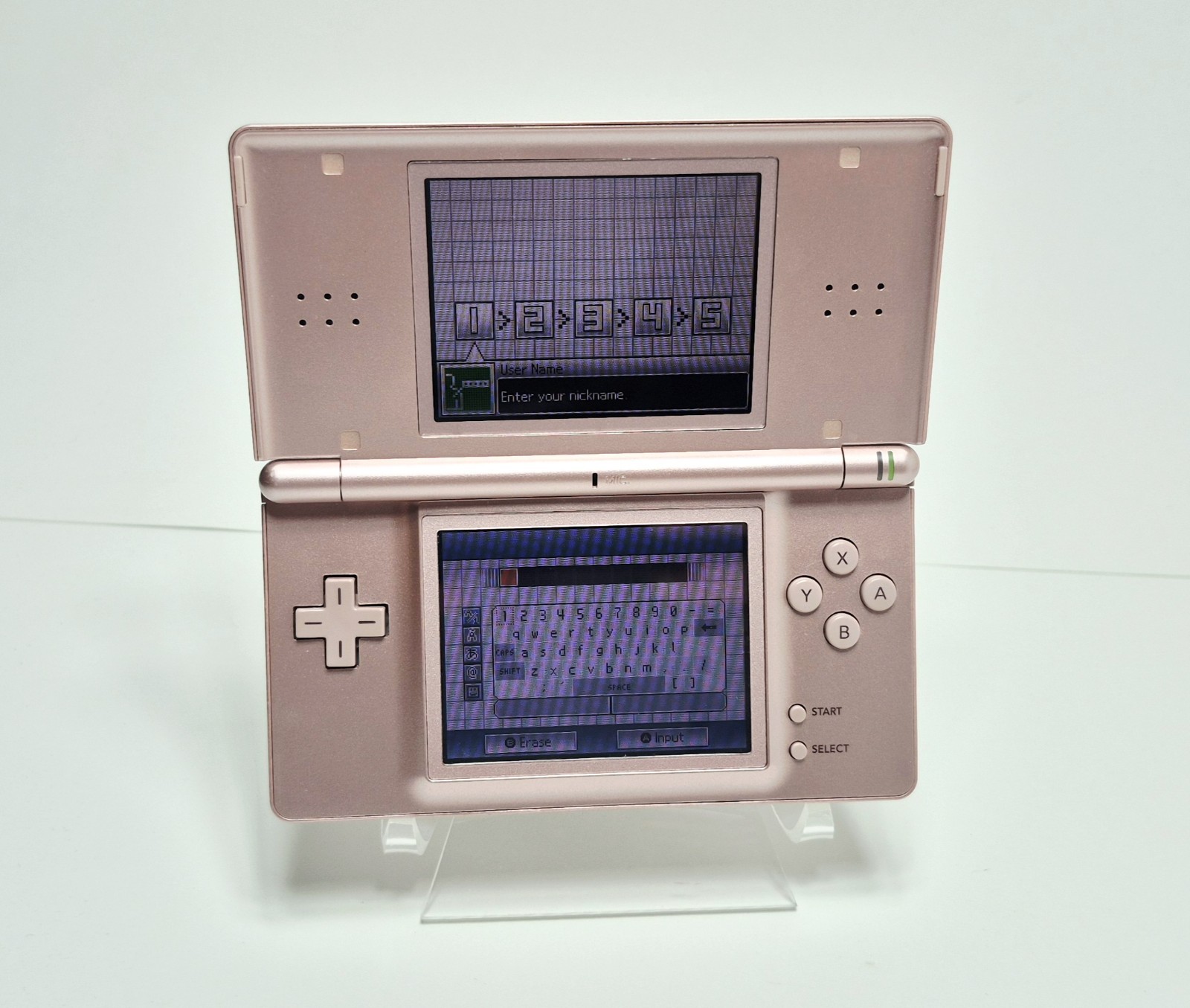 Nintendo DS Lite Pink Metallic Rose Cib Complete W/ Manuals Mint Condition