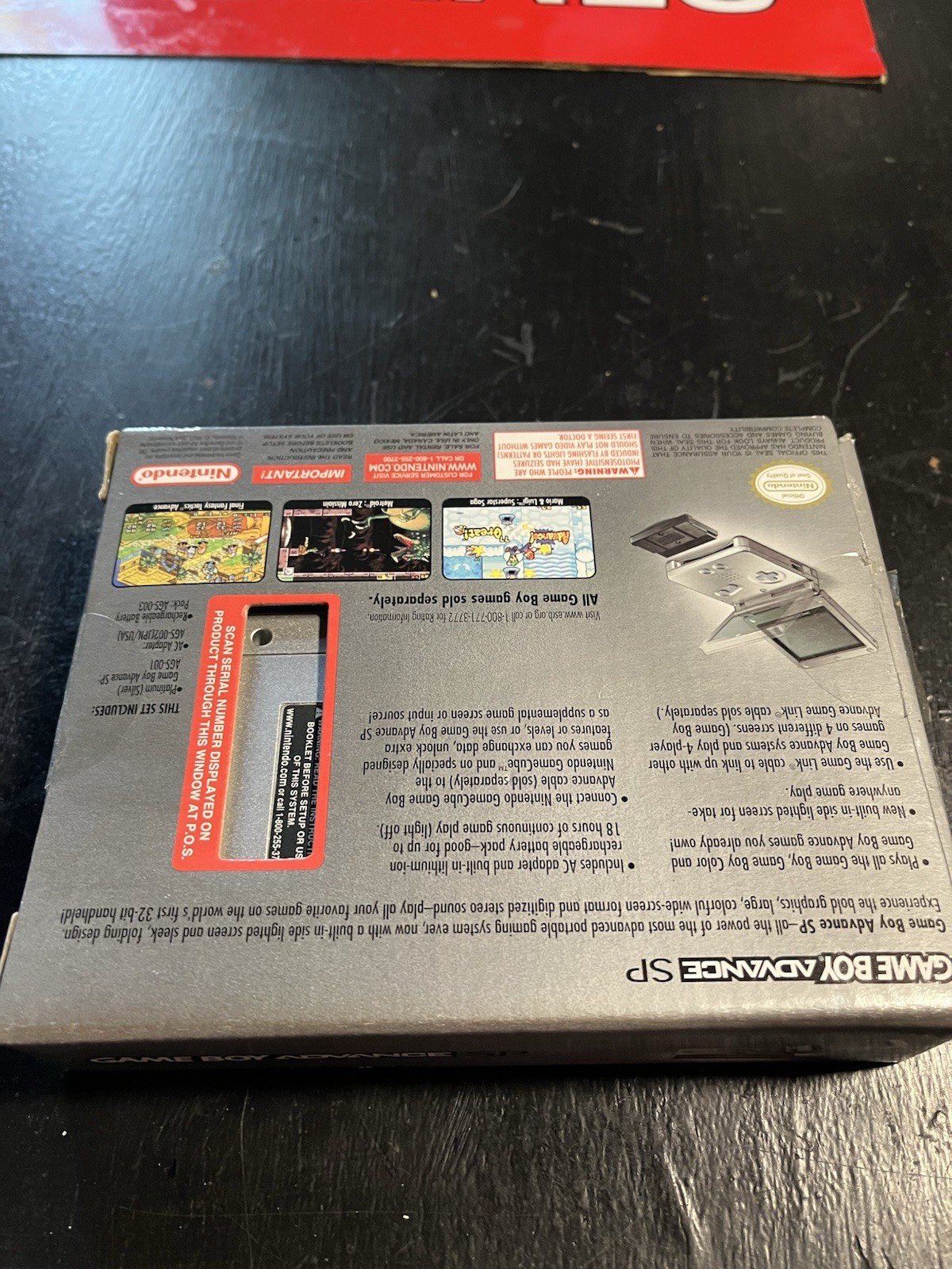 Nintendo Game Boy Advance SP Handheld System – Silver CIB clean complete Box