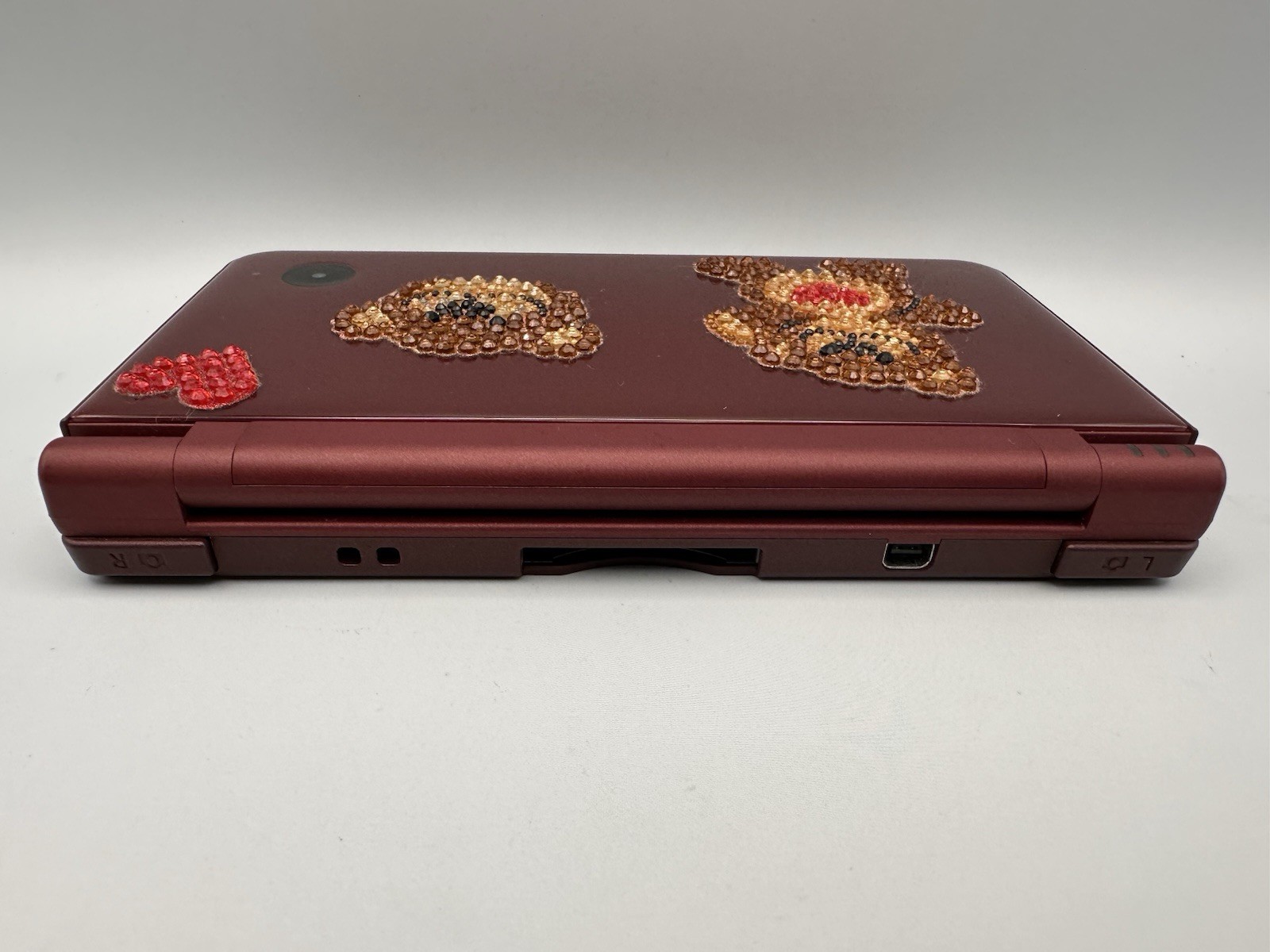 Nintendo DSi LL Wine Red Console Tested Working Region Free + New Charger