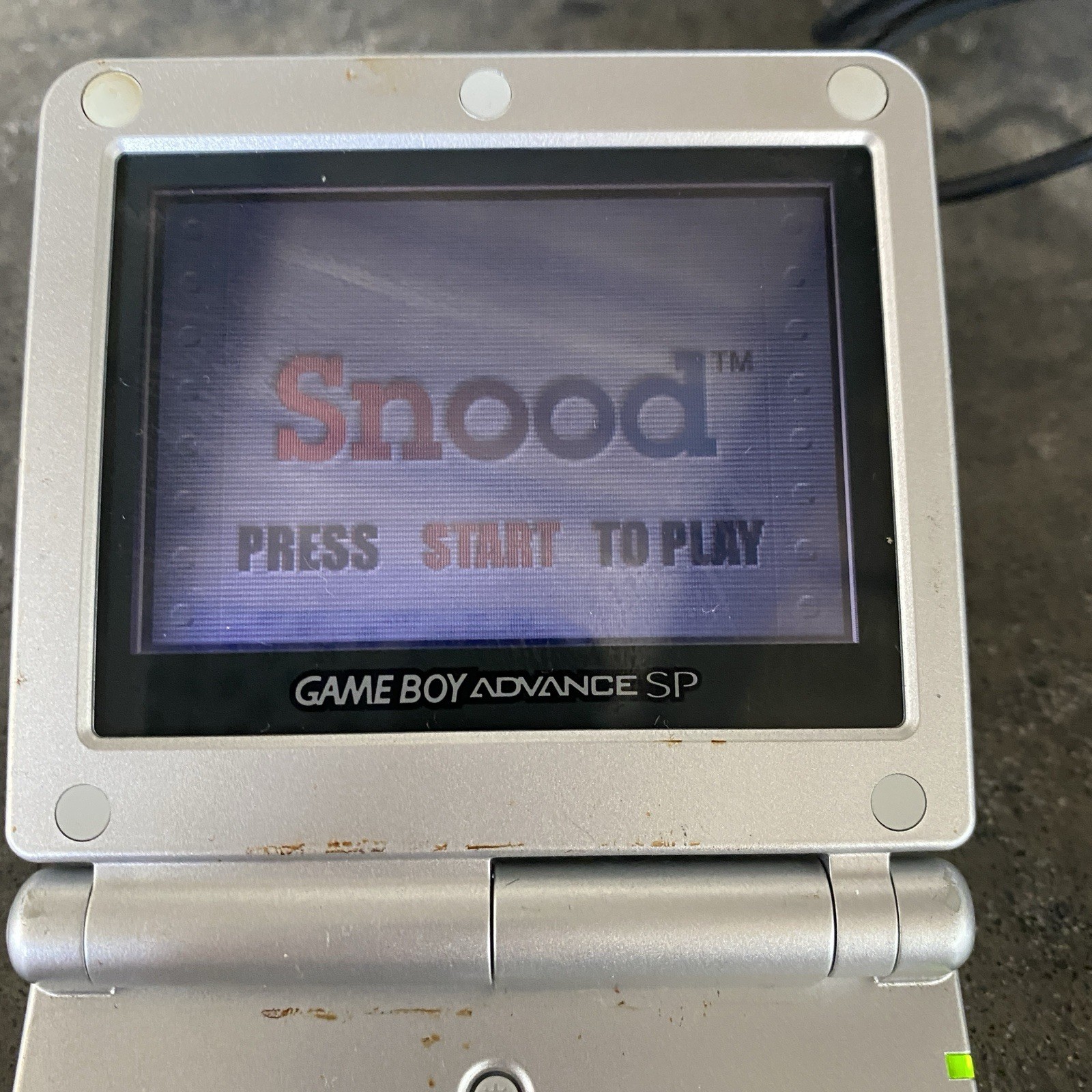 GameBoy Advance SP Console Snood Bundle Game + Charger + Case + Cartridge AGS001