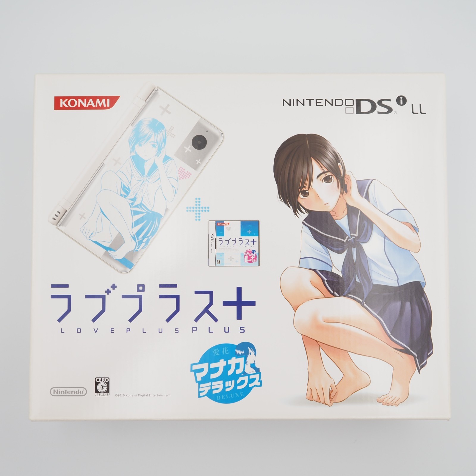 Nintendo DSi XL LL Love Plus «Manaka» Deluxe Console KONAMI w/Box Tested VG