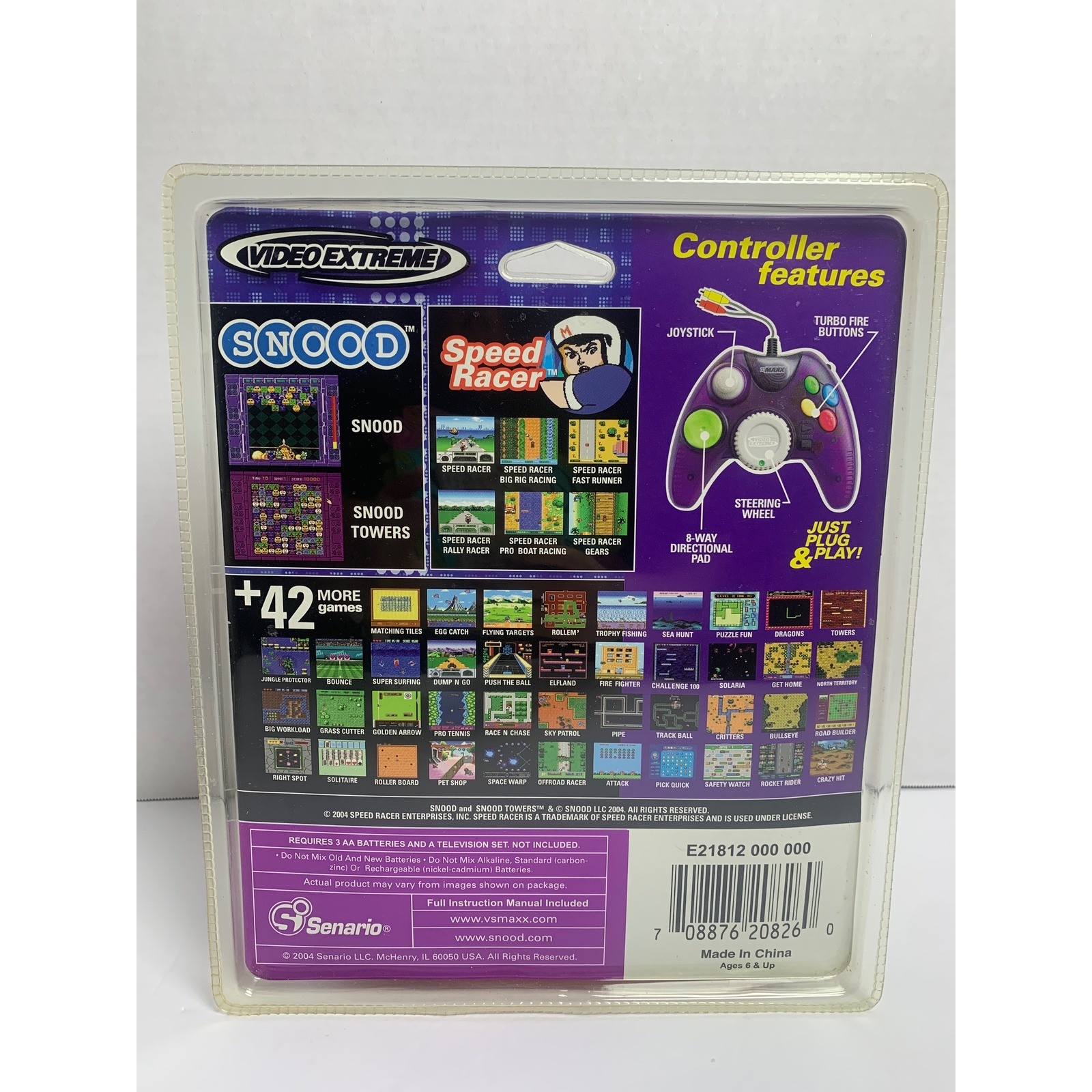 Vs Maxx Video Extreme 50 Games In 1 Retro Y2K Plug Play Snood Speed Race2004