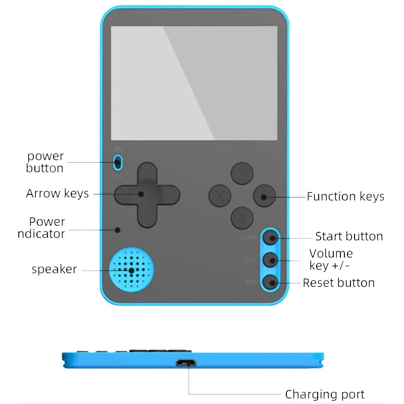 Handheld Game Console 500 Classic Games LCD Portable Retro Video Mini Game Conso