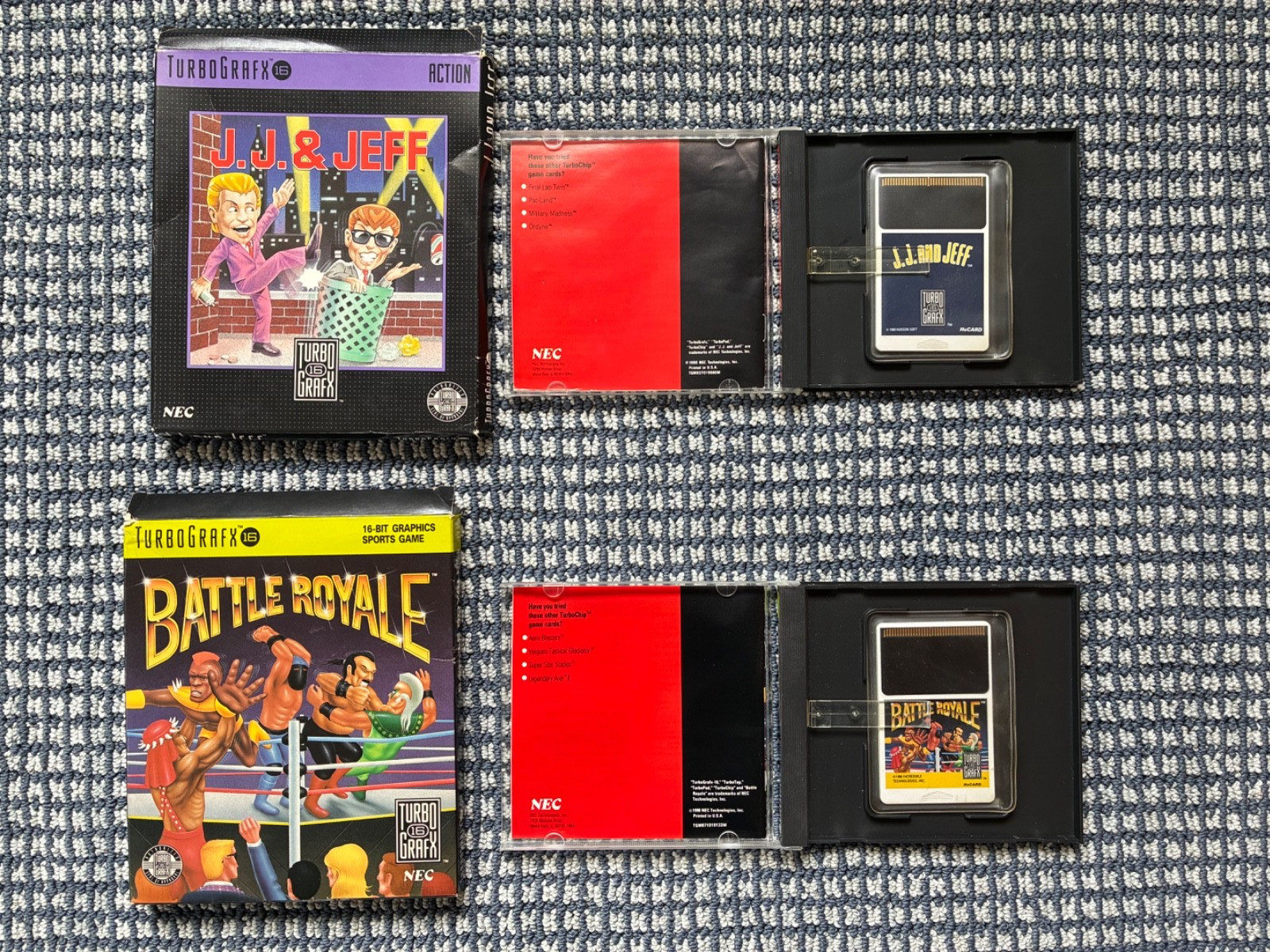 TurboGrafx-16 Console Bundle – TESTED – Bloody Wolf CIB JJ & Jeff Battle Royale
