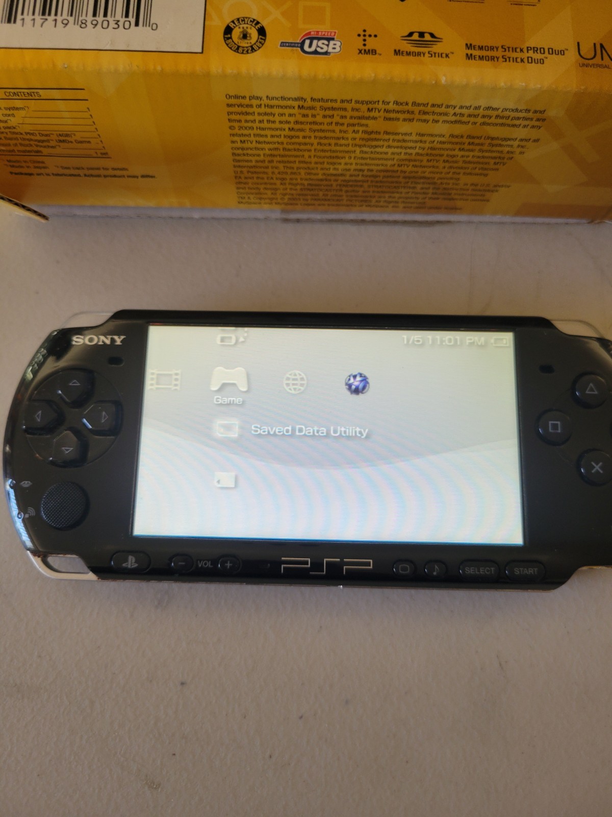 Sony PlayStation PSP Limited Edition Rock Band Entertainment Pack READ DESCRIP.