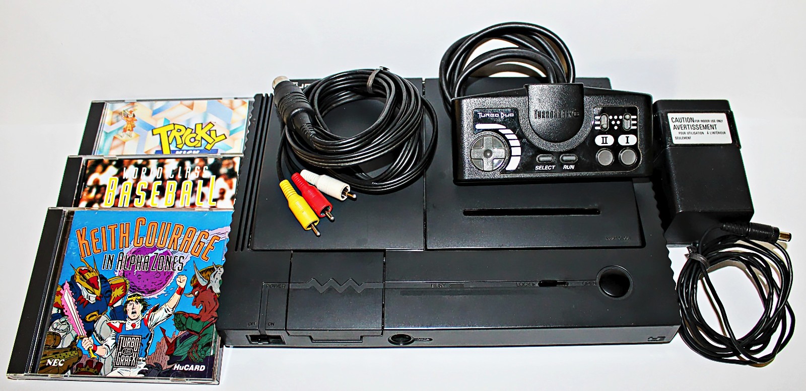 Turbo Duo 1992 American W/Cords Controller, 3 Games, Tested/Works, See Condition
