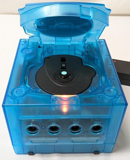 Nintendo GameCube Translucent Funtastic ICE BLUE Gaming Console System Bundle