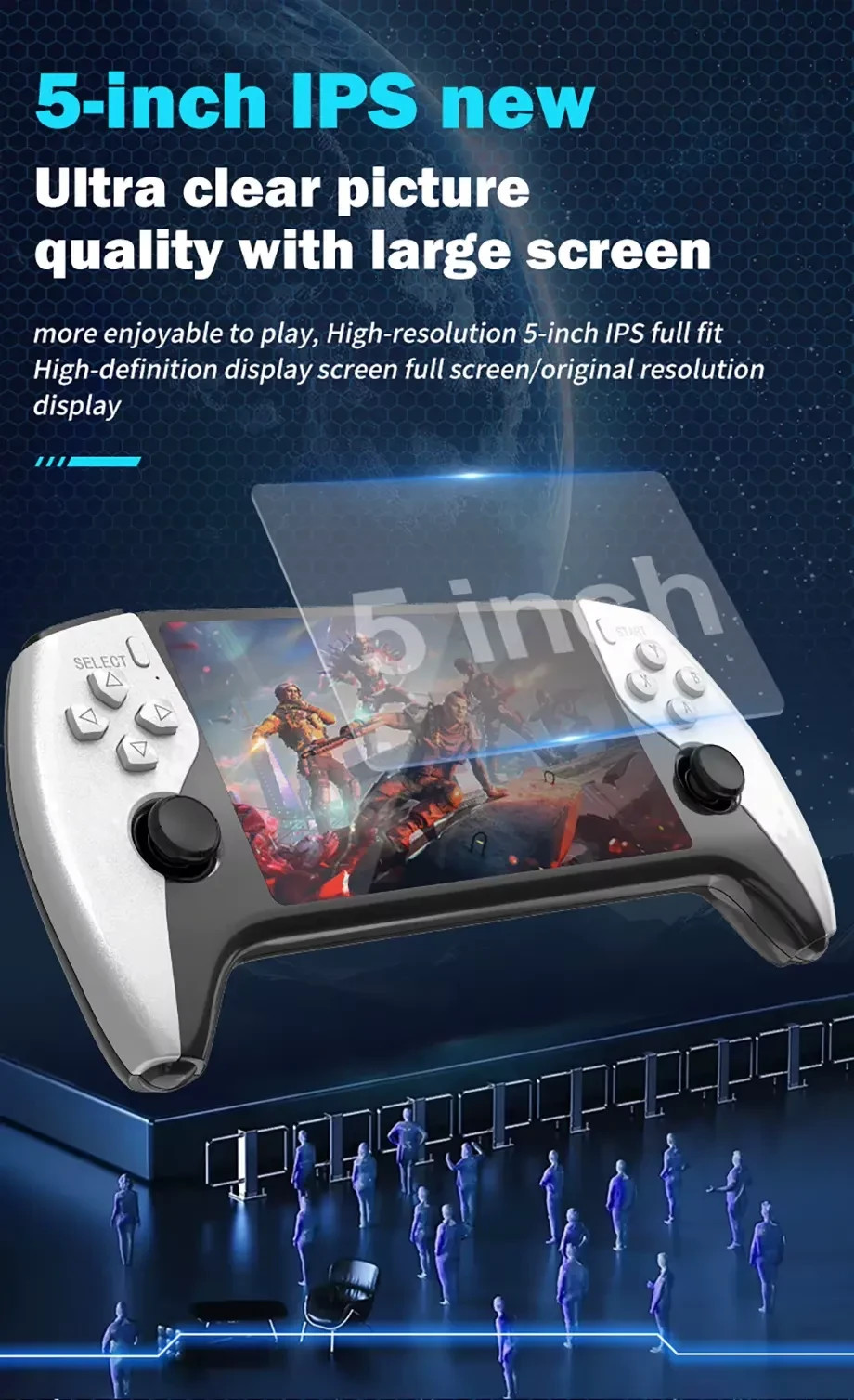 SF3500 5» IPS Handheld Game Console 64G 3000mAh Retro Player Xmas PARTY GIFTS