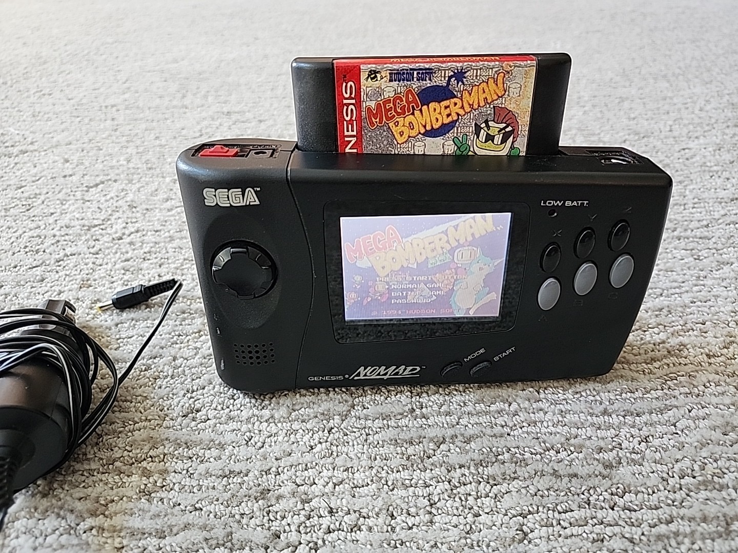 Sega Nomad console MK-6100 with Car Adapter Tested & Working READ DESCRIPTION!