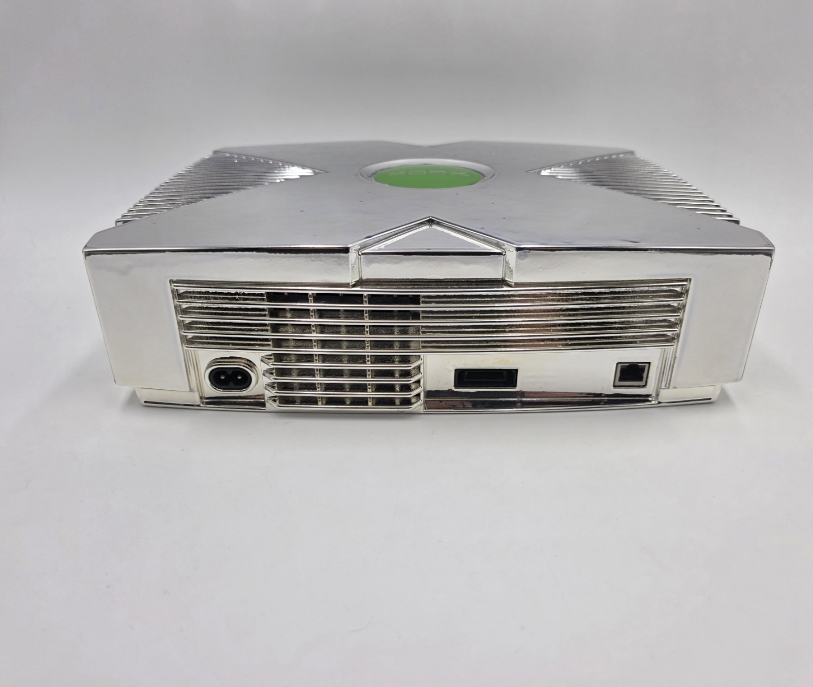 RARE Mirror Chrome Original Xbox Fully Recapped White LEDs Philips DVD Microsoft