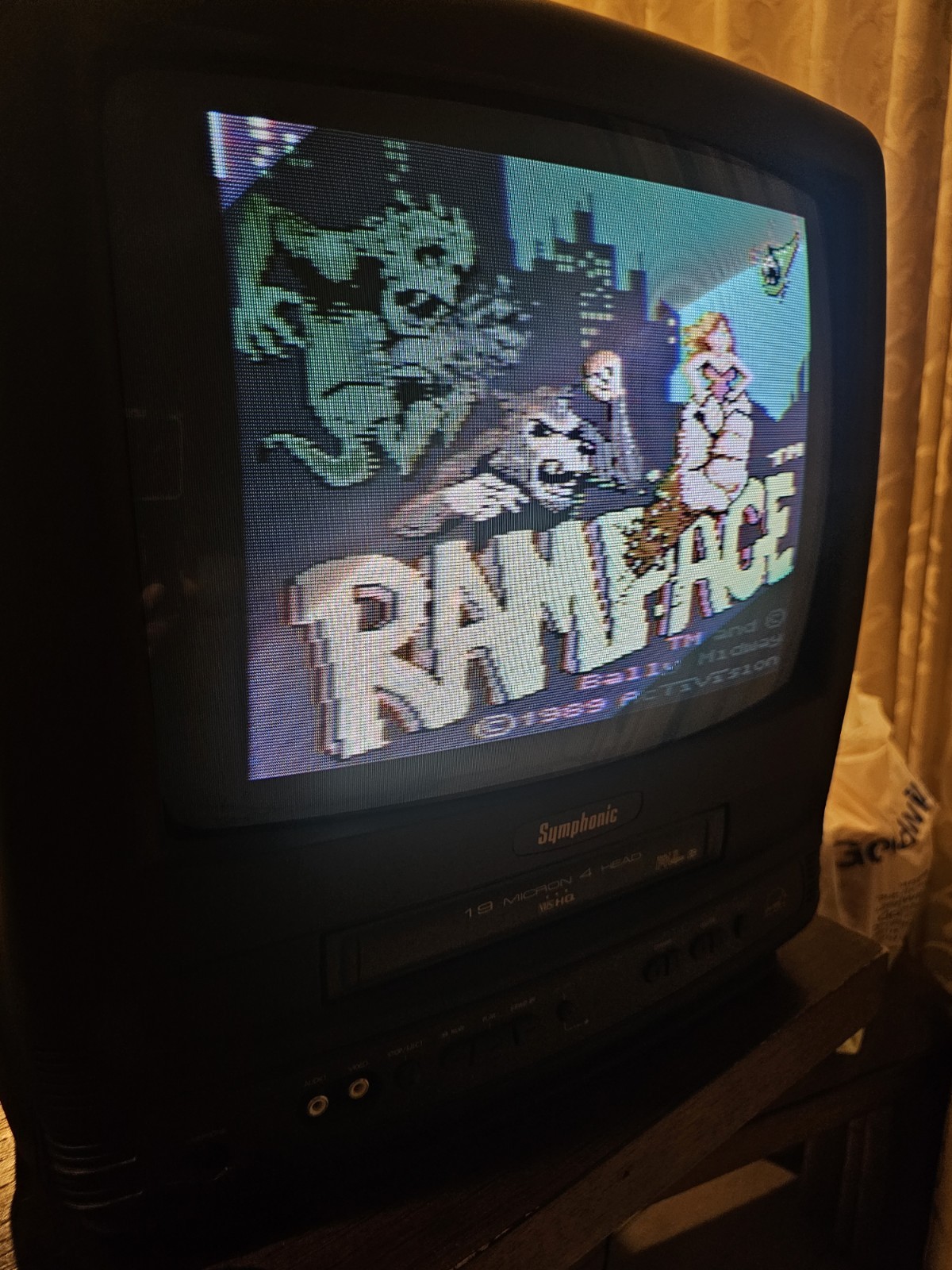 Atari 7800pro System Bundle With Controller and Games (Rampage) Tested & Working
