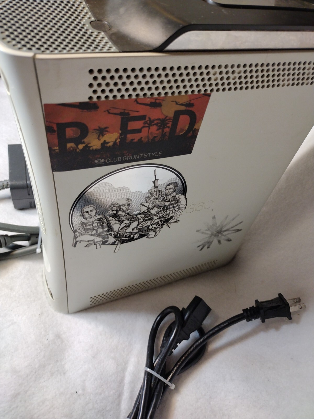 Xbox 360 Pro 120GB Console Matte White W/ Power Adapter TESTED-WORKS