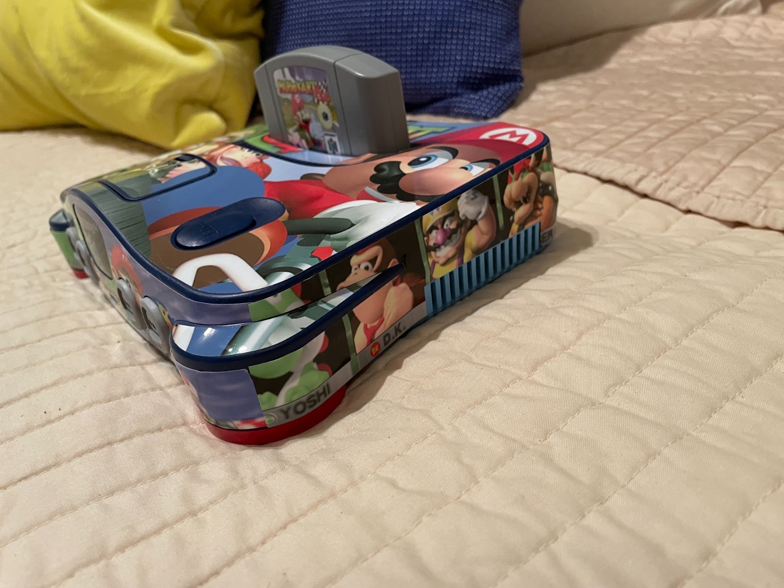 Nintendo 64 Console -Painted Blue/Light Blue/Red SuperMario Kart 3d Decals