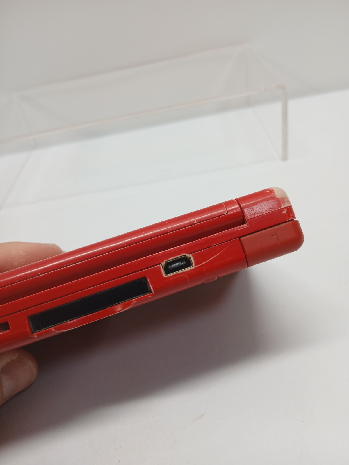Nintendo DS Lite Red Mario Edition Console USG-001 FOR PARTS or REPAIR