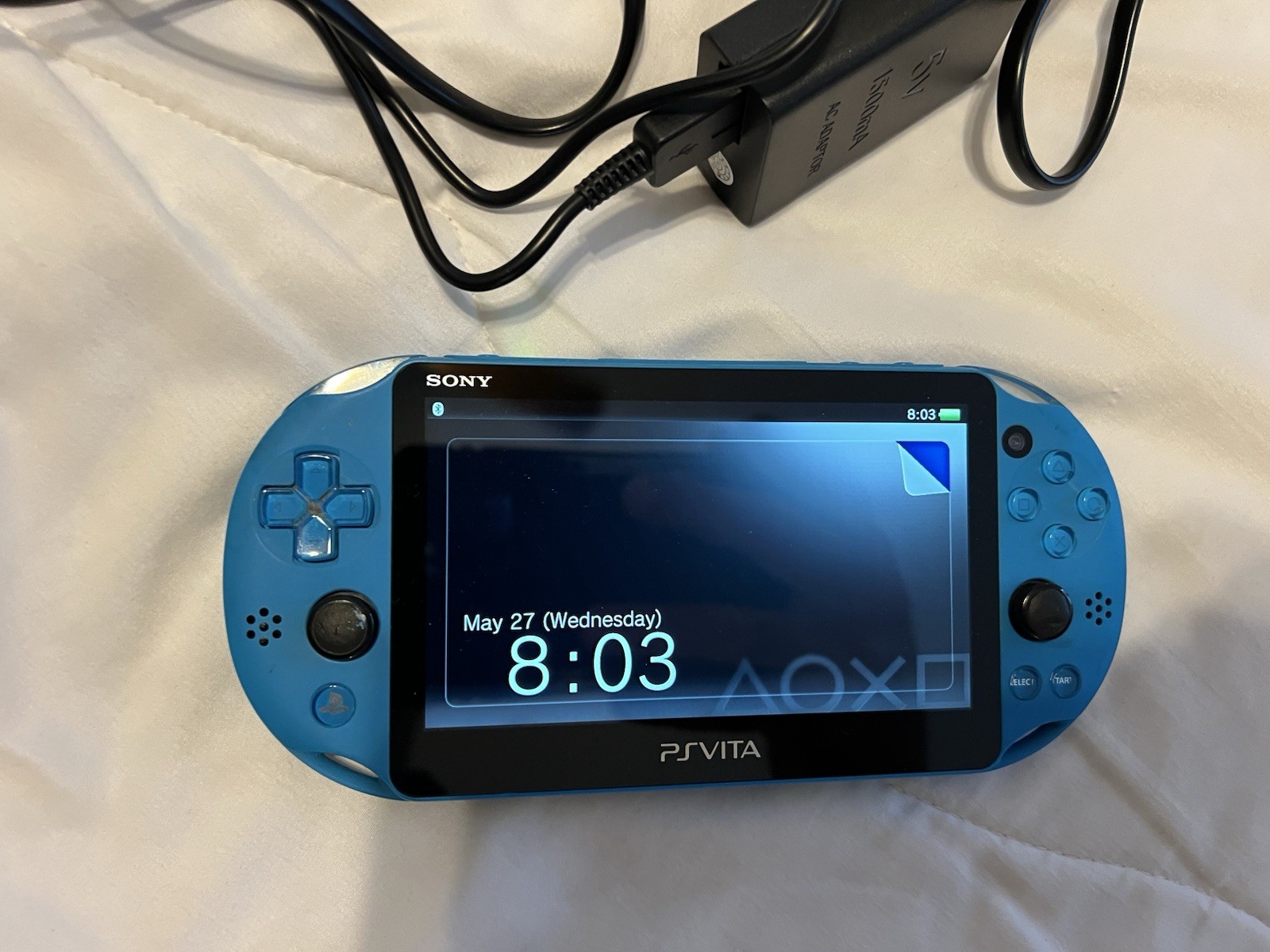 🌊 PS VITA 2000 AQUA BLUE VIBRANT COLOR WITH MINTY CLEAN SCREEN 256GB Bundle 🌊