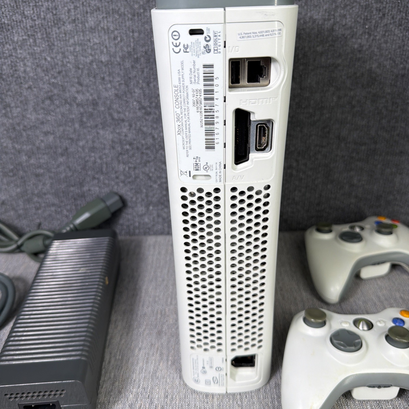 Microsoft Xbox 360 Pro 20GB Console Bundle HDMI Falcon 2007 w/ 2 Controllers