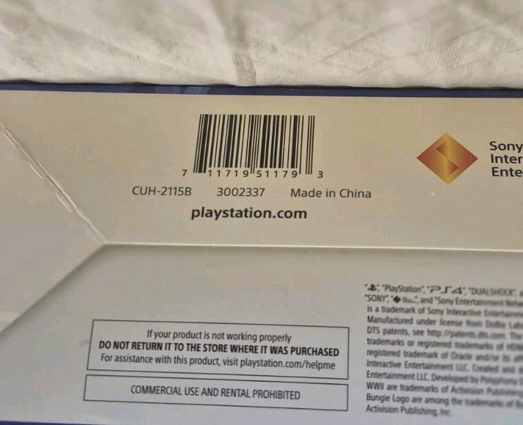 Sony PlayStation 4 Slim 1TB Jet Black PS4 Console – CUH-2215B new open box