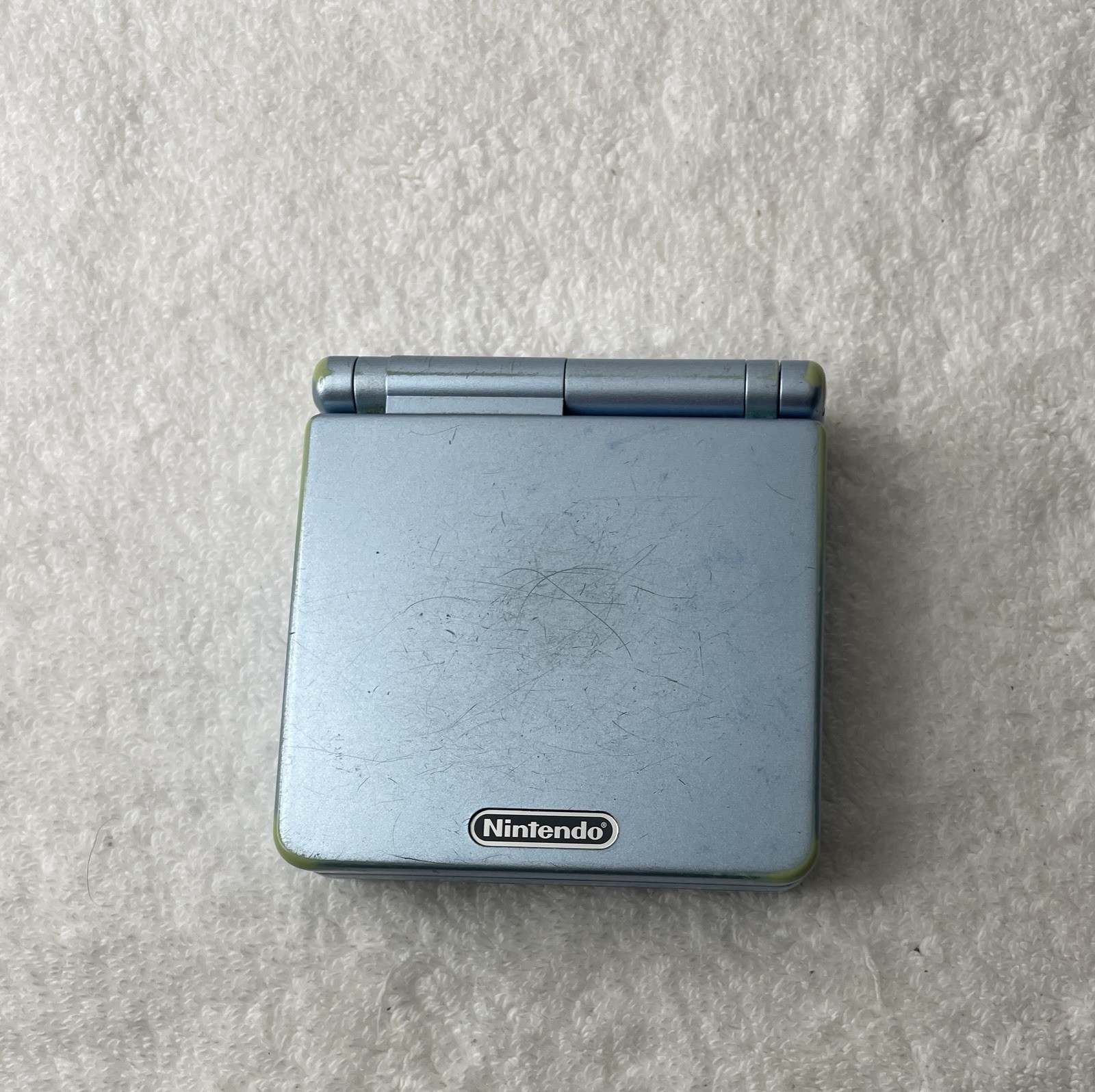 Nintendo Game Boy Advance SP GBA Pearl Blue AGS-101 Handheld Console- Tested