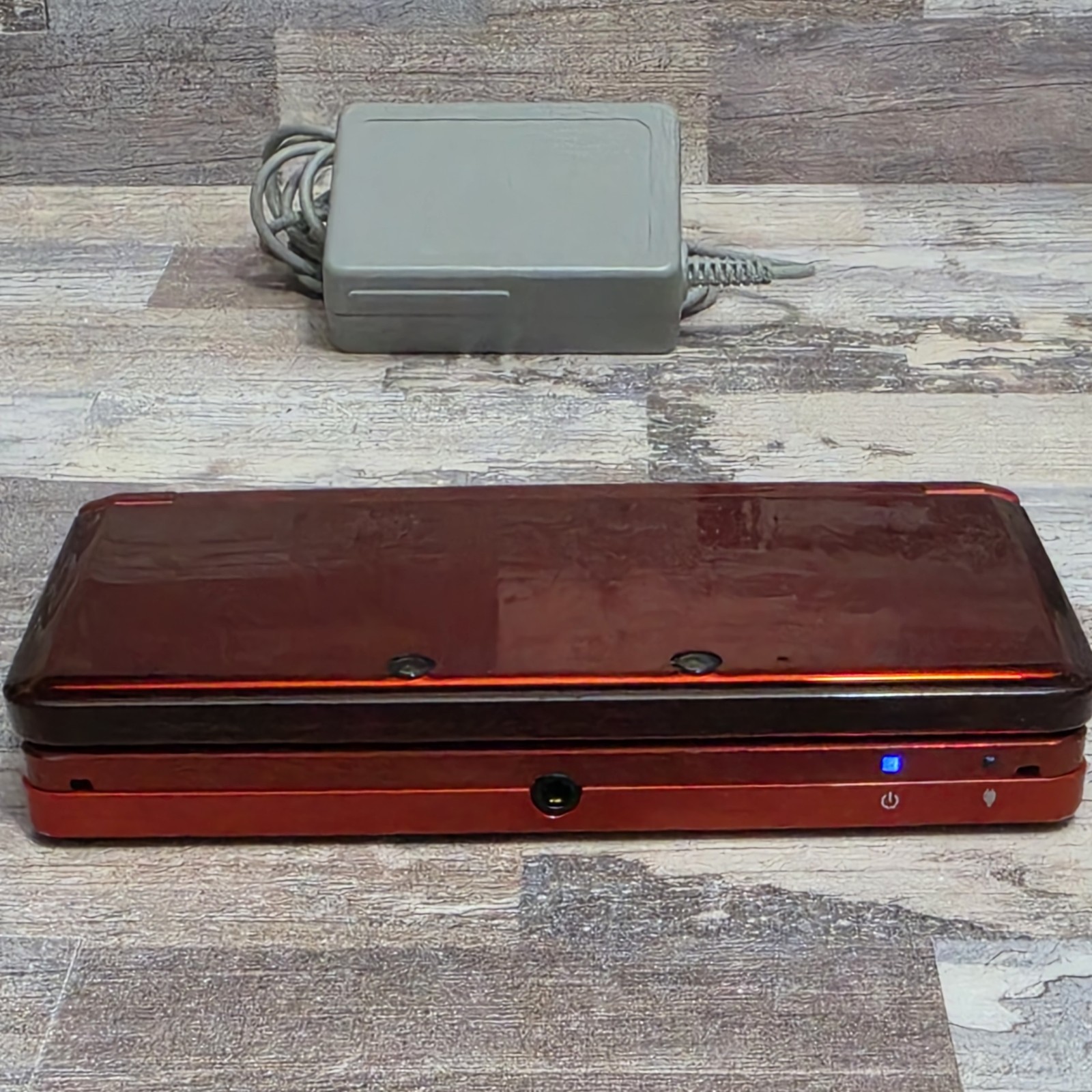 Nintendo 3DS Handheld System Flame Red CTR-001 USA with Games and Charger Bundle
